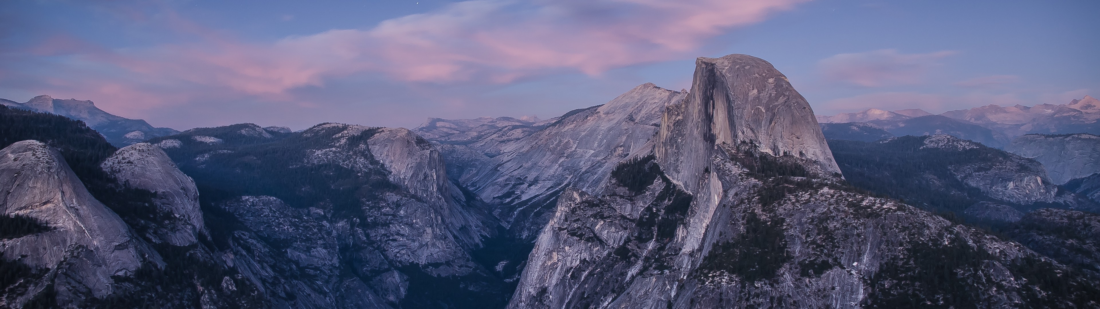 Landscape Half Dome Yosemite National Park Multiple Display 3840x1080