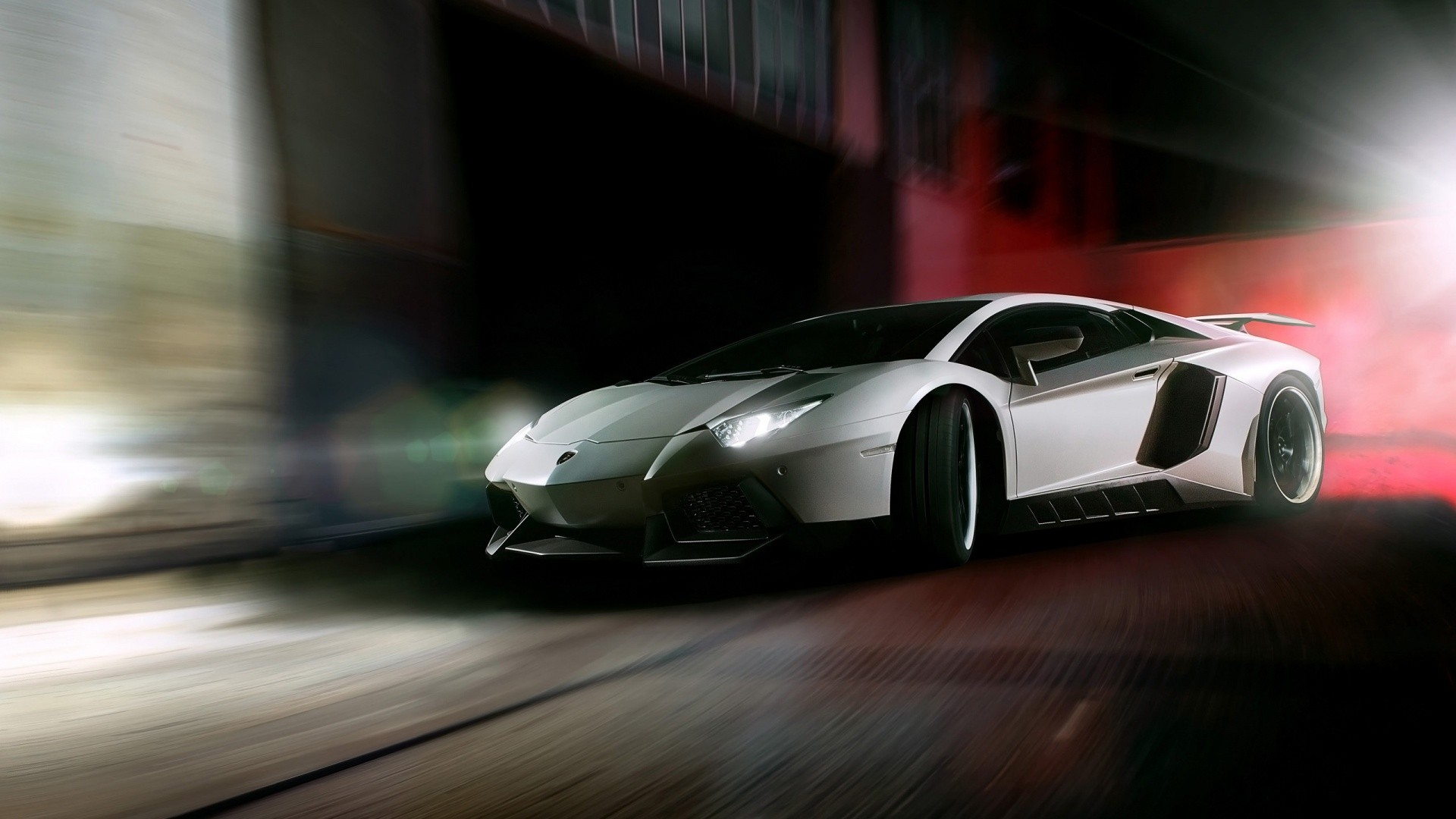 Car Blurred Lamborghini Lamborghini Aventador Lamborghini Aventador LP750 4 Superveloce Drift Vehicl 1920x1080