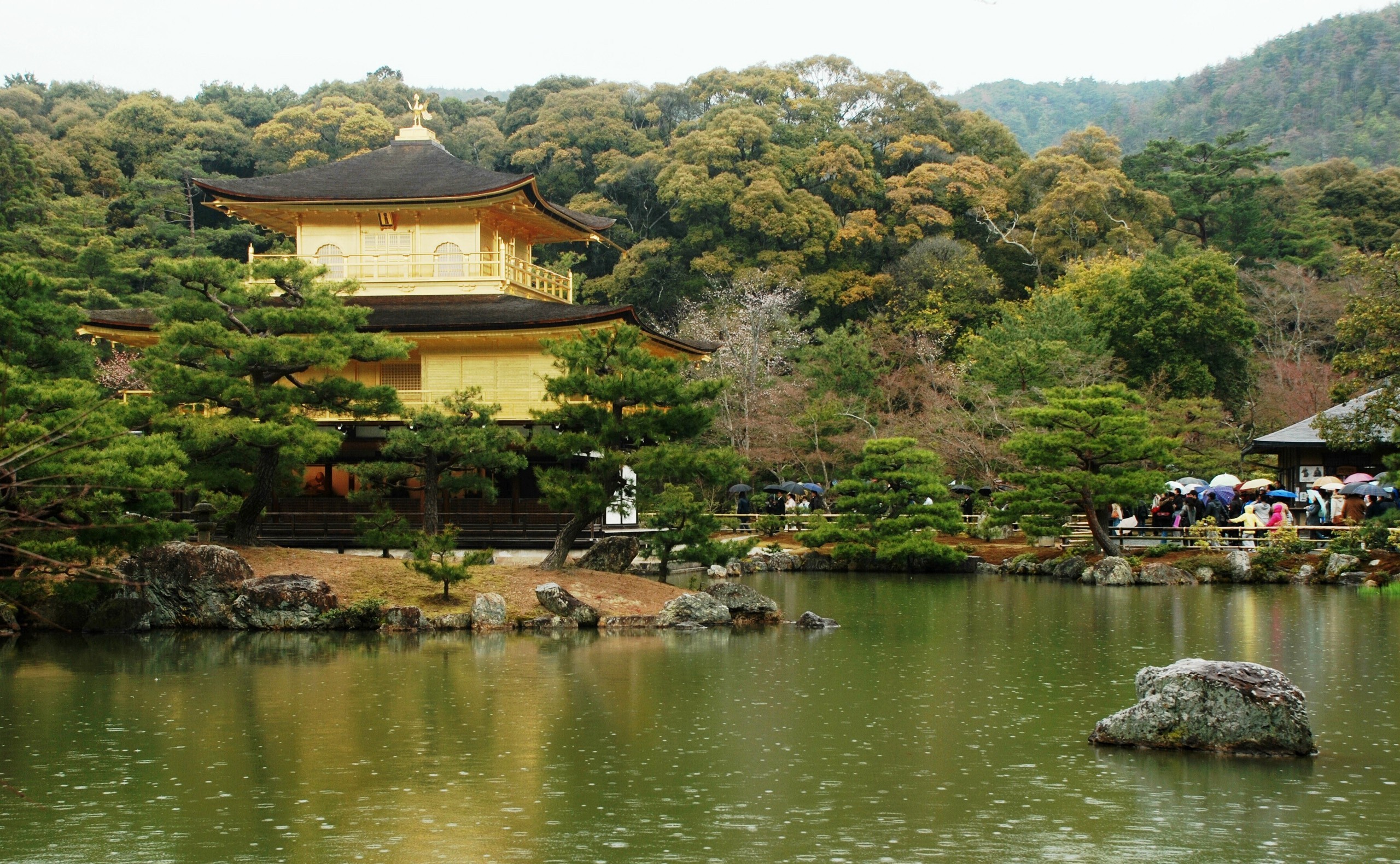 Kinkaku Ji The Temple Of The Golden Pavilion Kyoto Japan 2560x1580