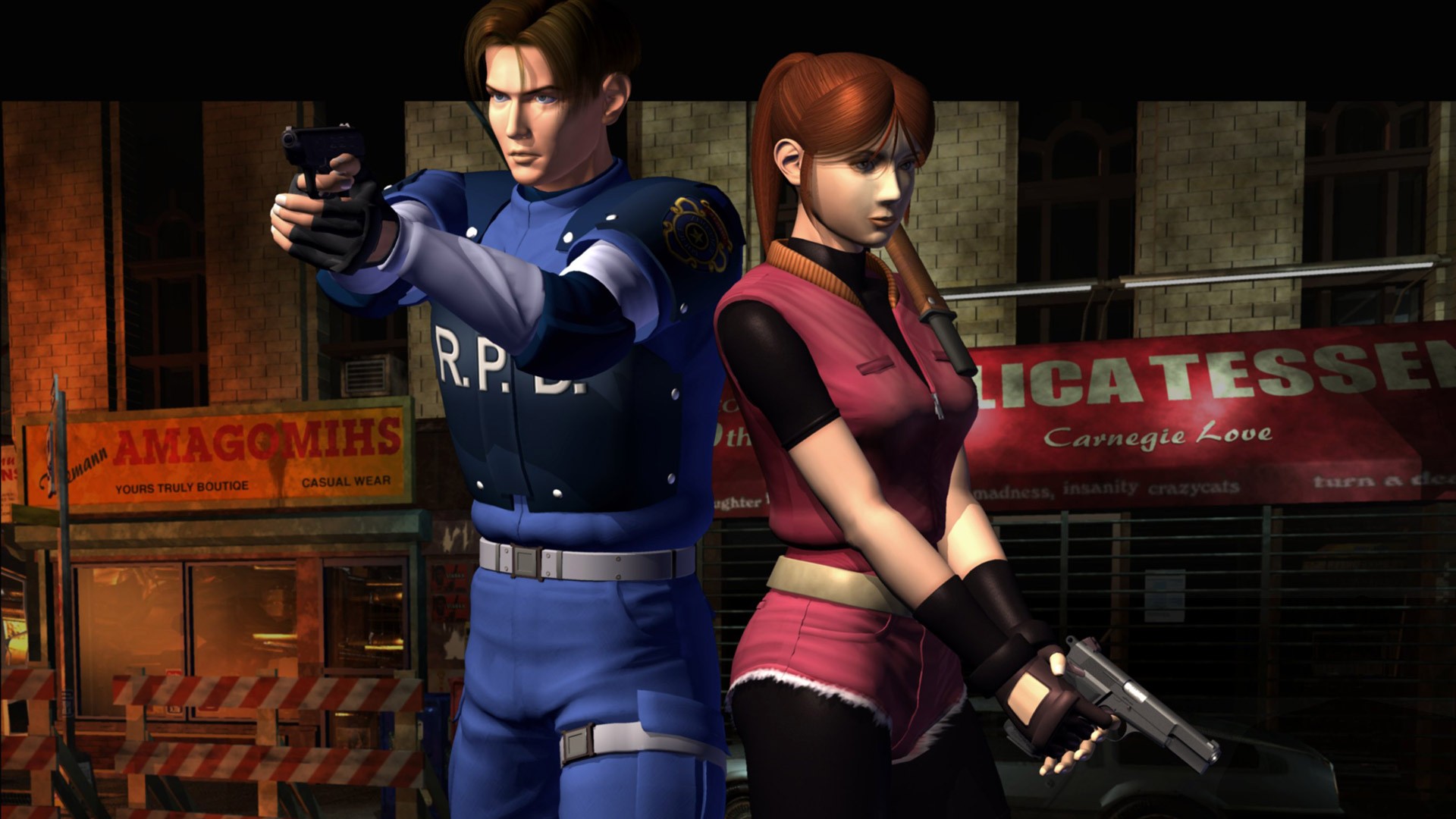 Resident Evil 2 Resident Evil Leon S Kennedy Claire Redfield Video Games Leon Kennedy 1920x1080