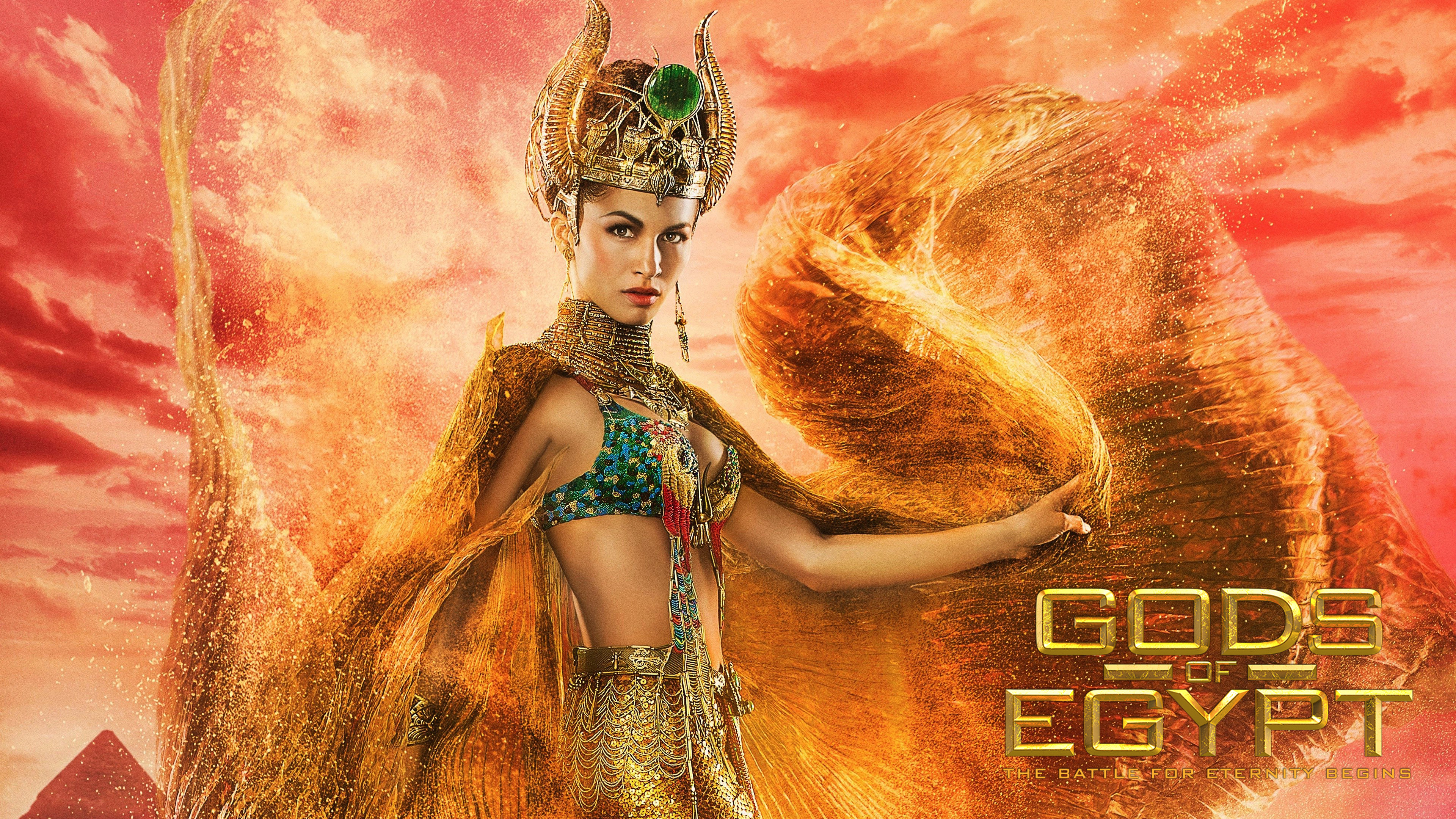 Movie Gods Of Egypt Hathor Goddess Crown Elodie Yung 3840x2160