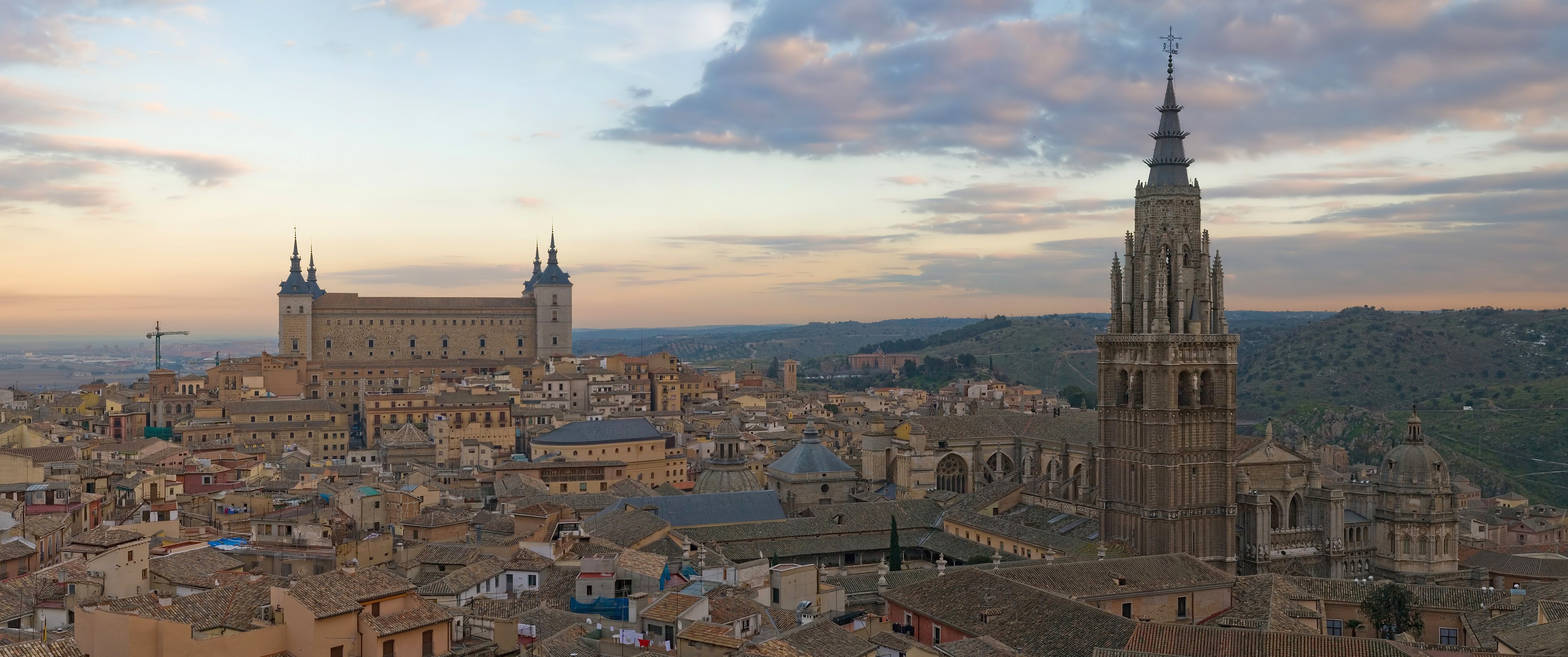City Toledo Old Building Cathedral Fort 4748x1990