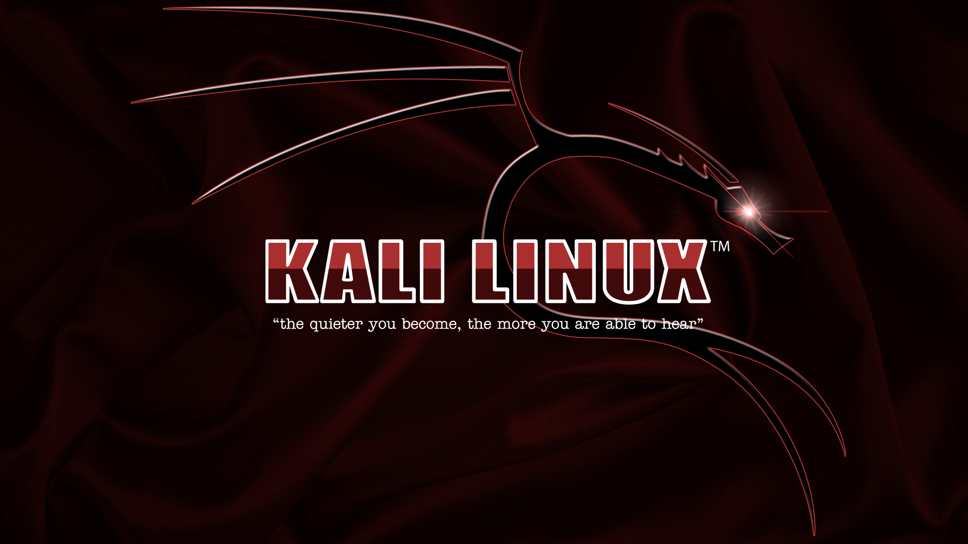 Kali Linux Typography Red Background 1920x1080