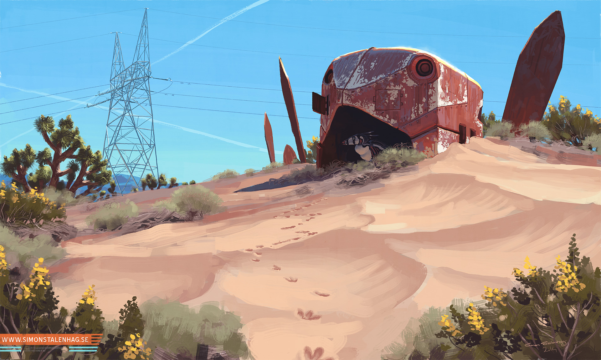Desert Sand Cactus Rust Tracks 1920x1151