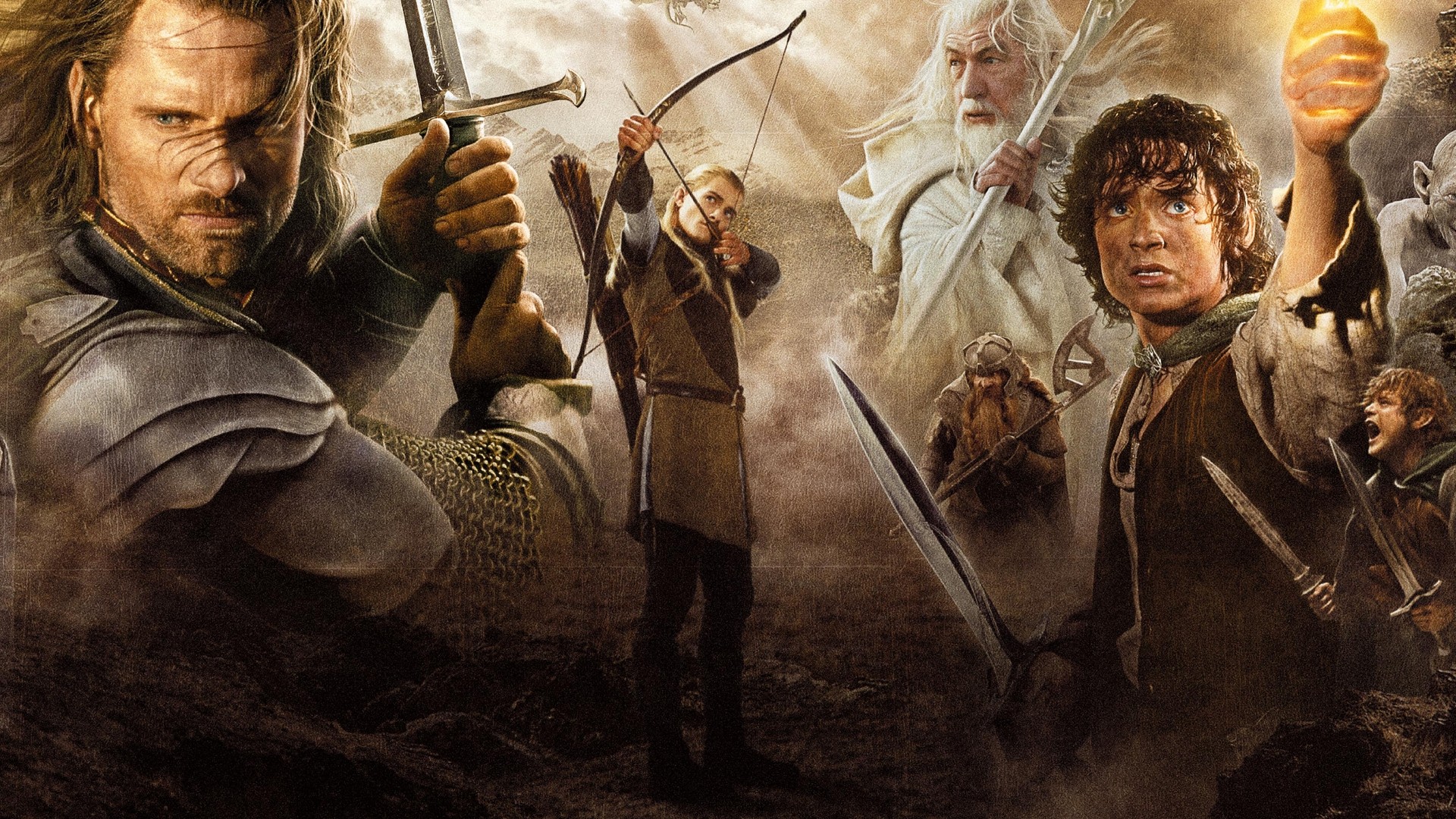Movies The Lord Of The Rings The Lord Of The Rings The Return Of The King Frodo Baggins Legolas Arag 1920x1080