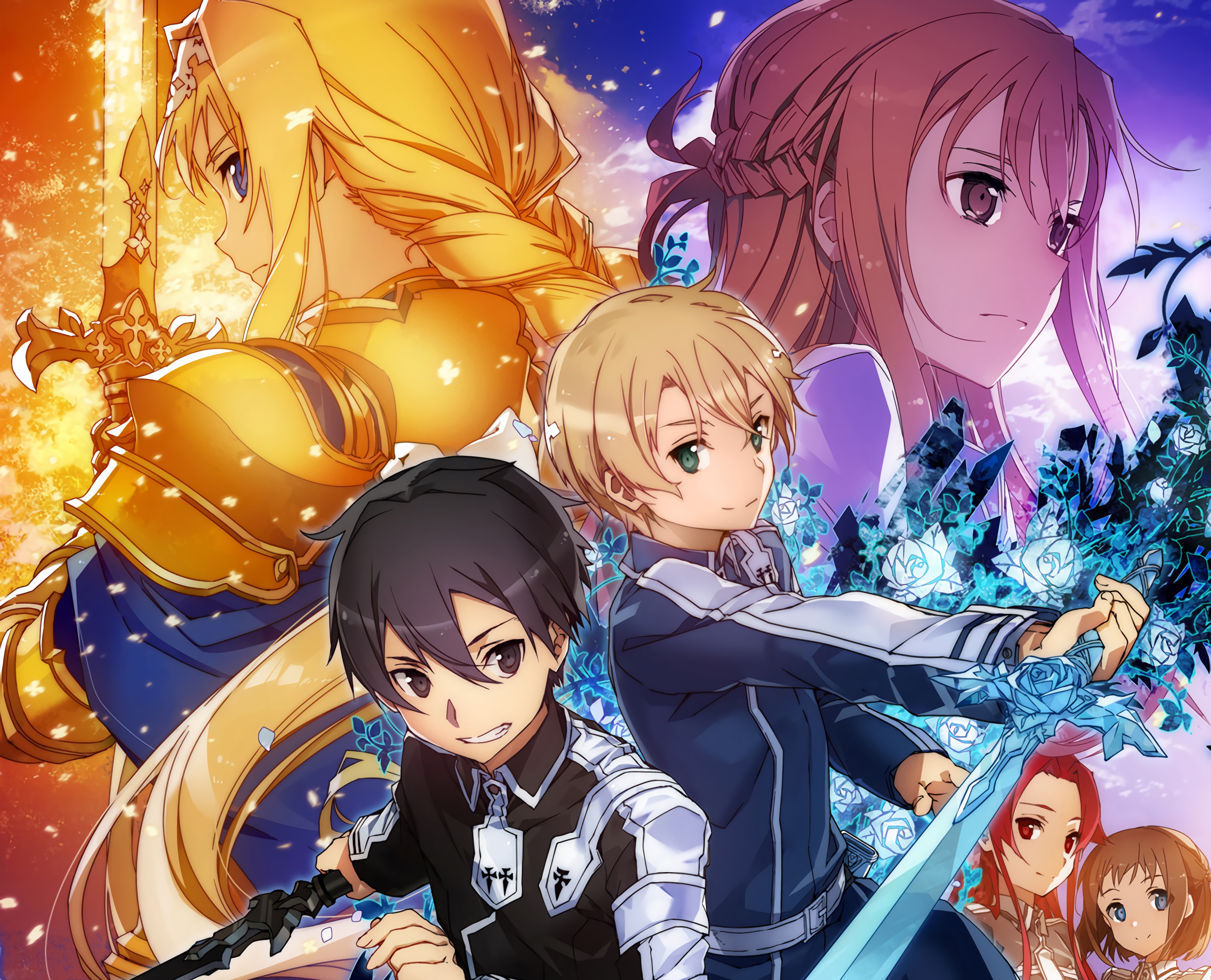 Anime Sword Art Online Sword Art Online Alicization Eugeo Kirito Sword Art Online Kirigaya Kazuto Sw 3840x3108