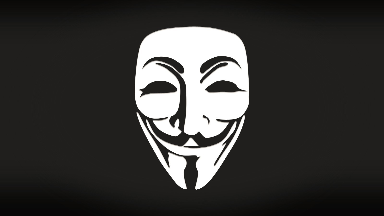 Guy Fawkes Mask Mask Simple Background Logo 1600x900