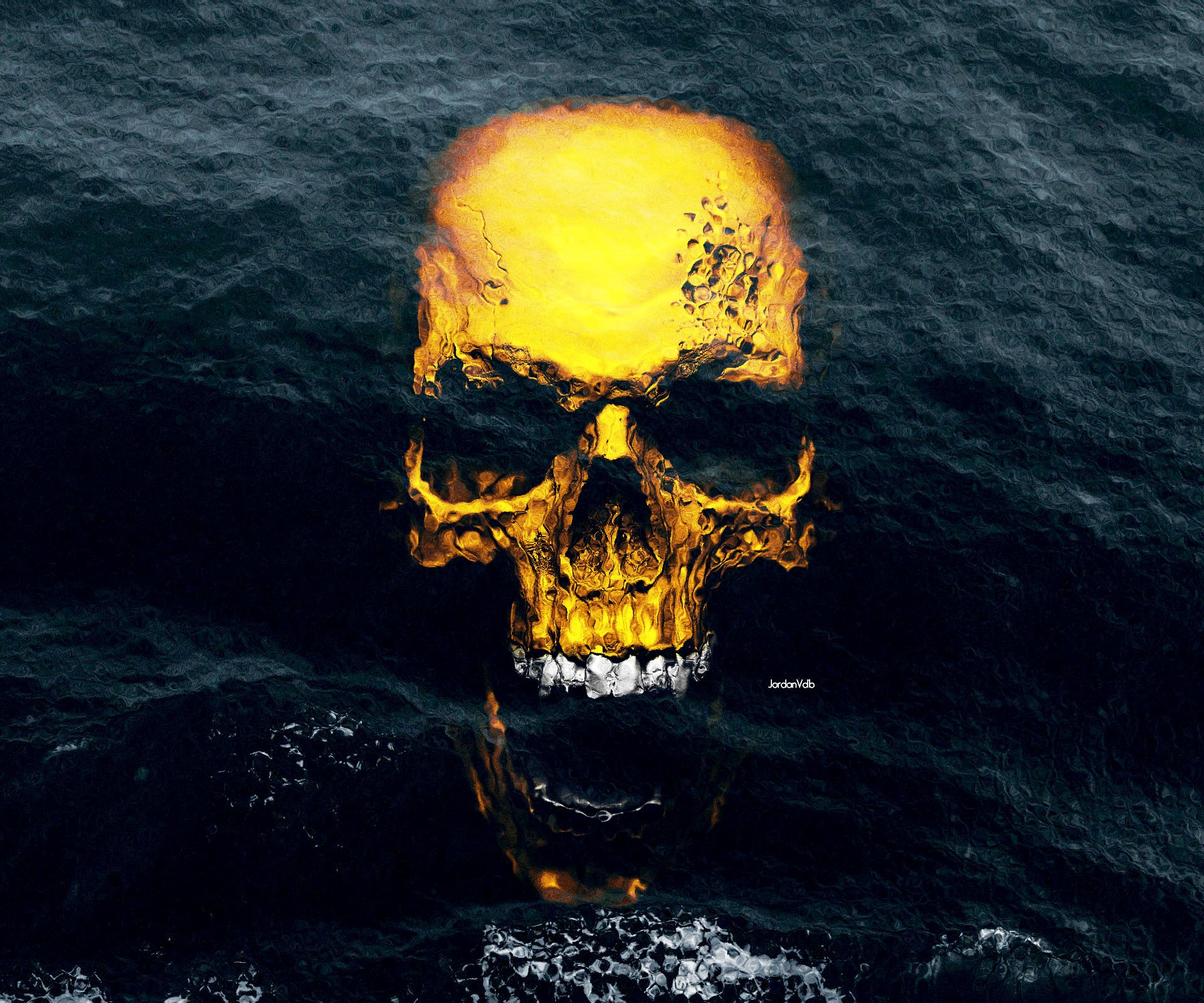 Skull Pacific Ocean Gold 1920x1600