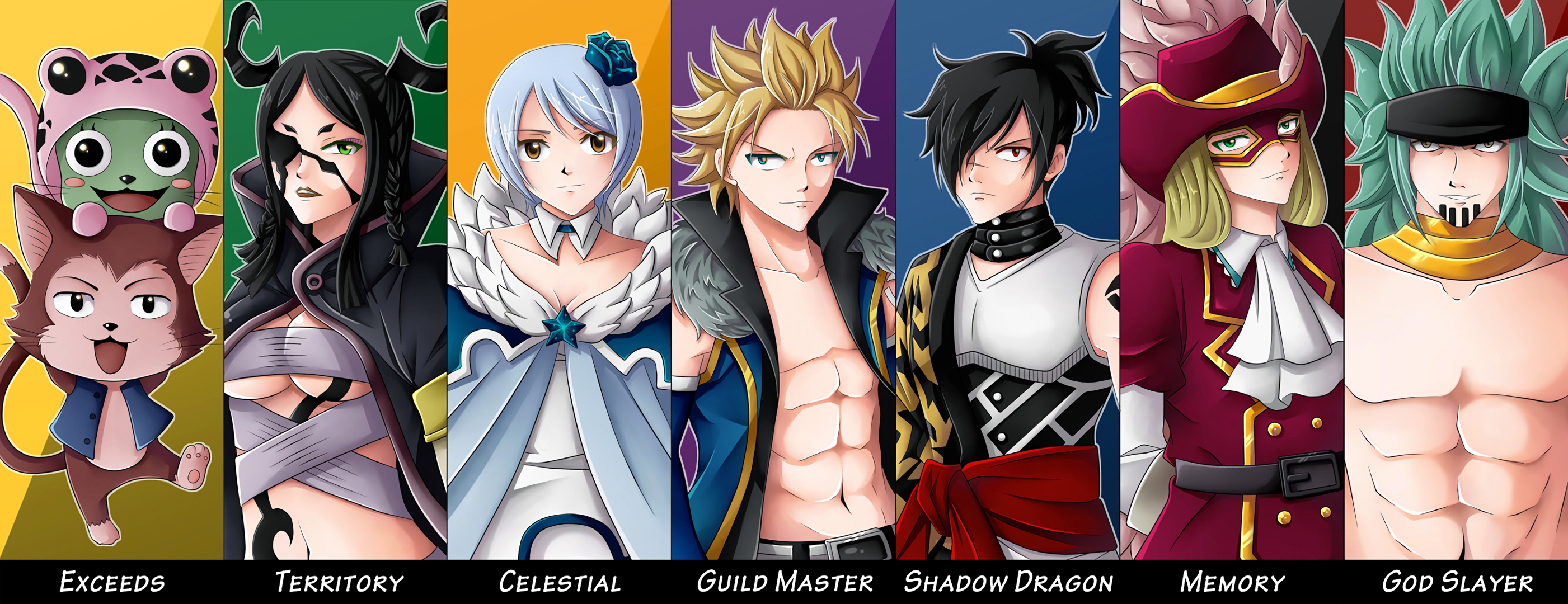 Frosch Fairy Tail Lector Fairy Tail Minerva Orland Yukino Aguria Sting Eucliffe Rogue Cheney Rufus L 2802x1080