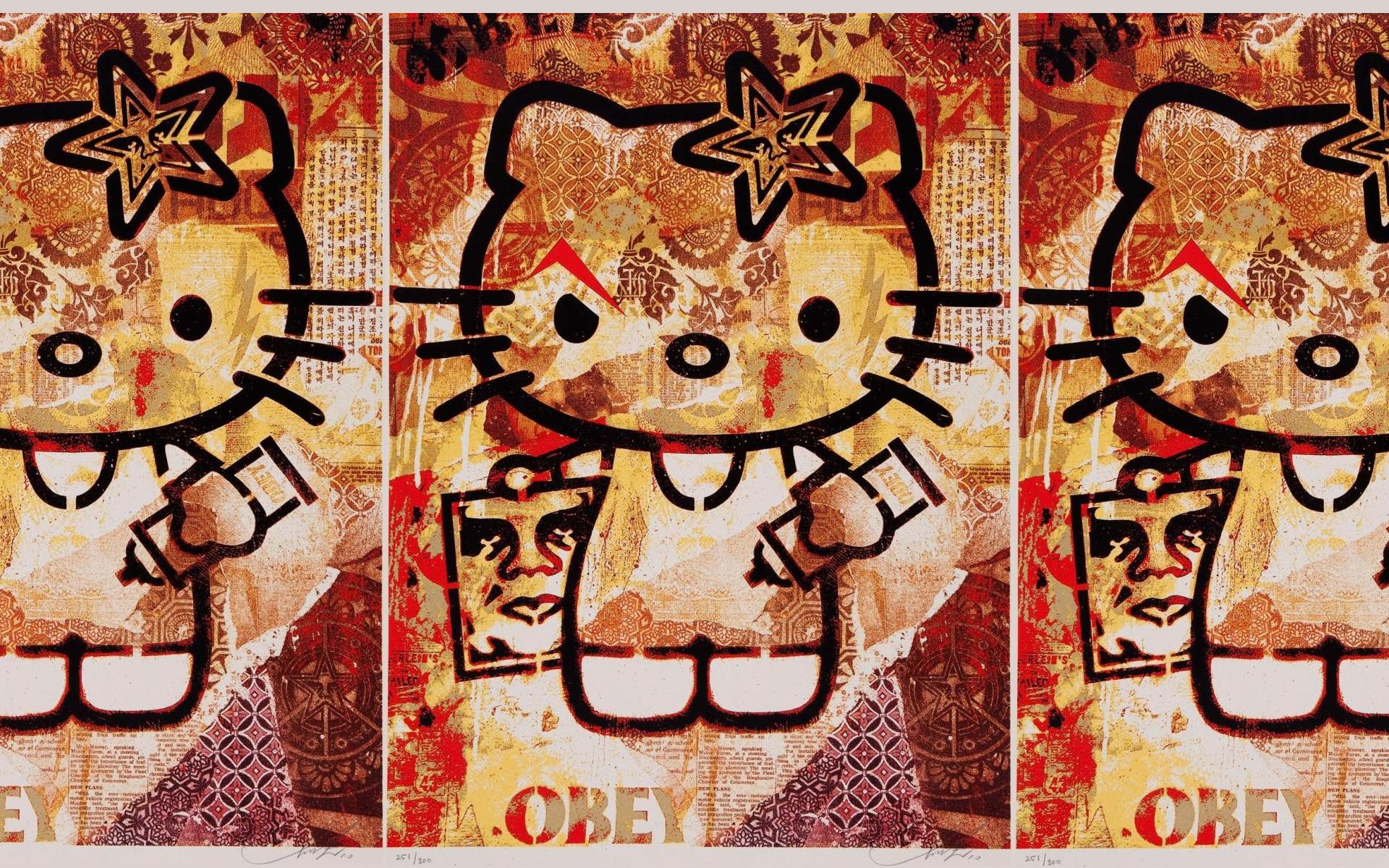 Hello Kitty Collage Artwork 1920x1200