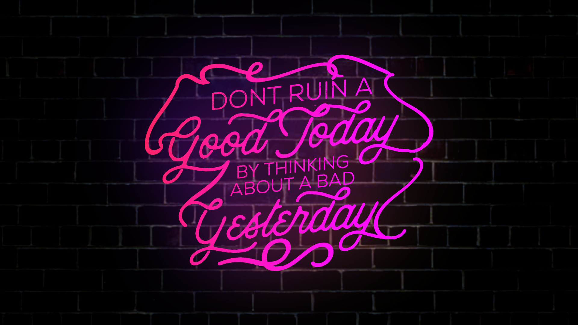 Typography Motivational Quote Wall Pink Positive Wisdom 1920x1080