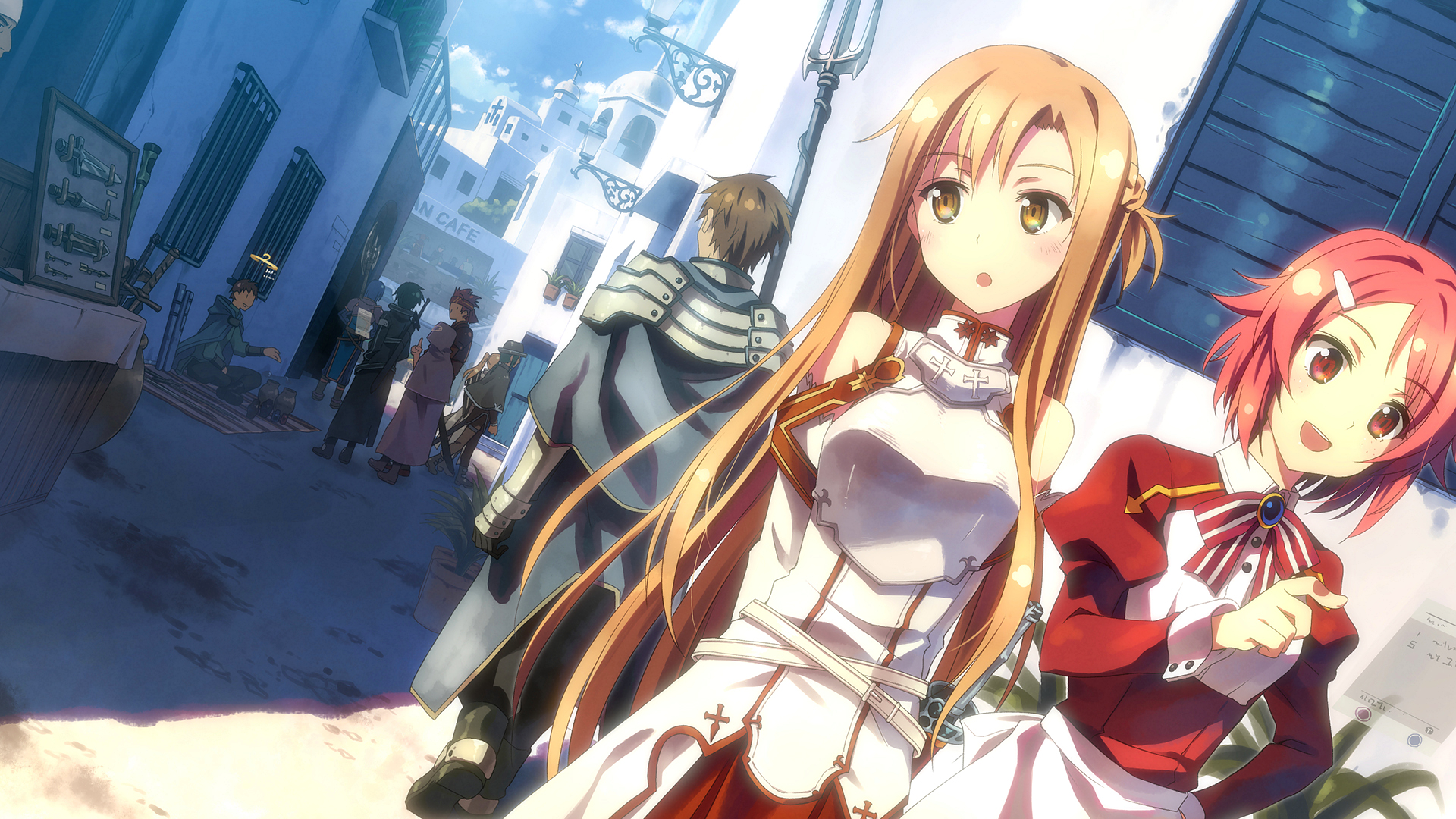 Anime Anime Girls Sword Art Online Brunette Long Hair Yuuki Asuna Redhead Shinozaki Rika 1920x1080