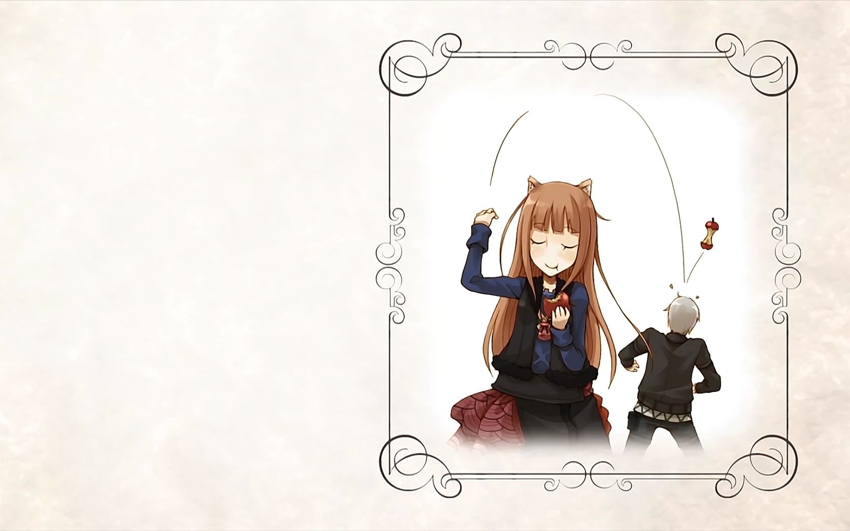 Spice And Wolf Holo Spice And Wolf Apples Lawrence Kraft Anime Okamimimi Anime Girls 1680x1050