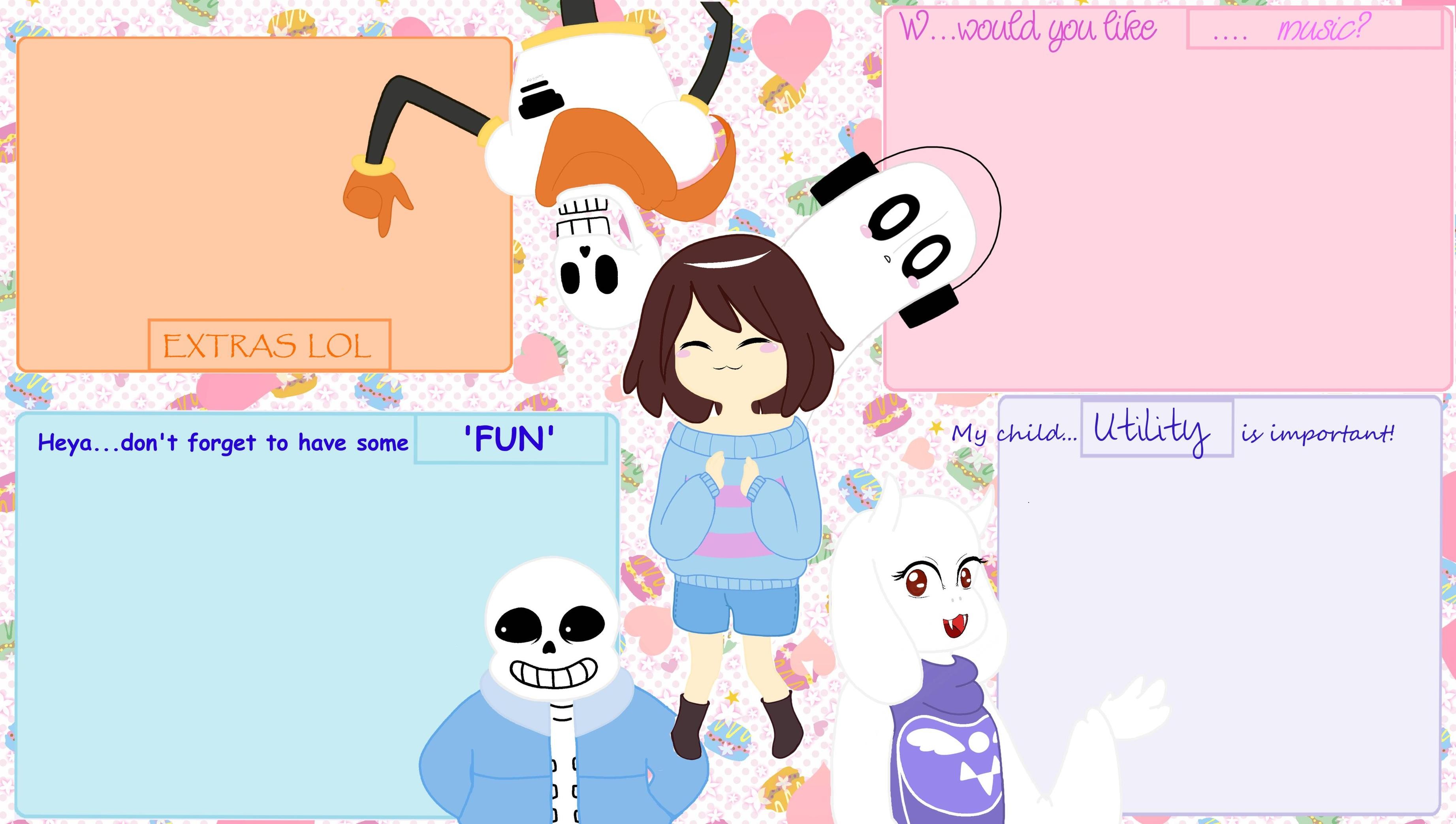 Papyrus Sans Toriel Frisk 3686x2087