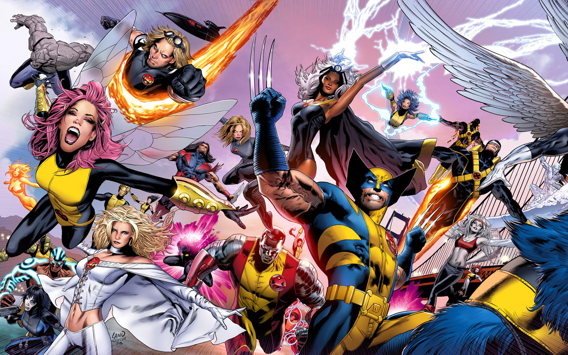Wolverine Cyclops Marvel Comics Colossus Emma Frost Storm Marvel Comics 1920x1200