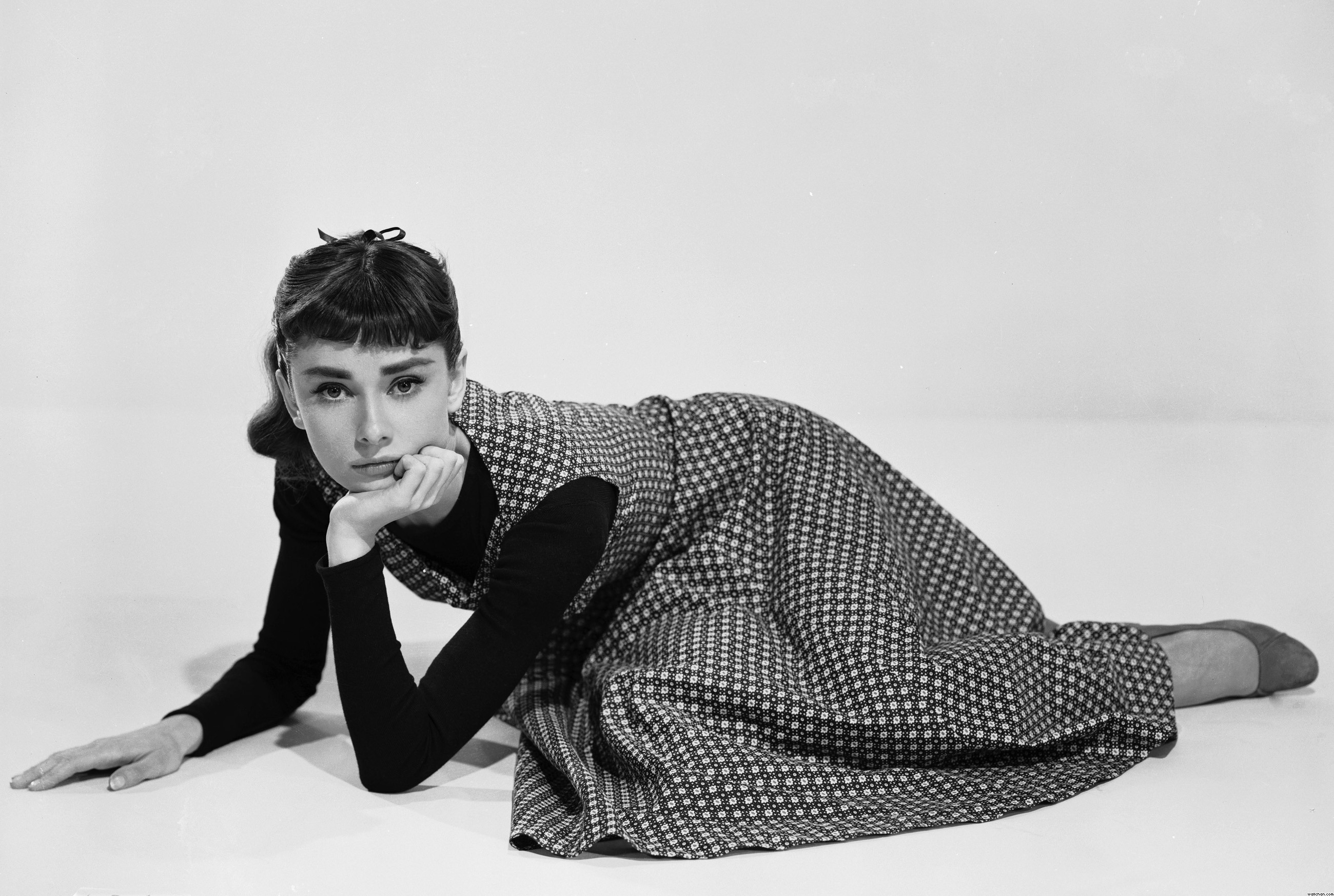 Audrey Hepburn Actress Women Monochrome 2600x1746