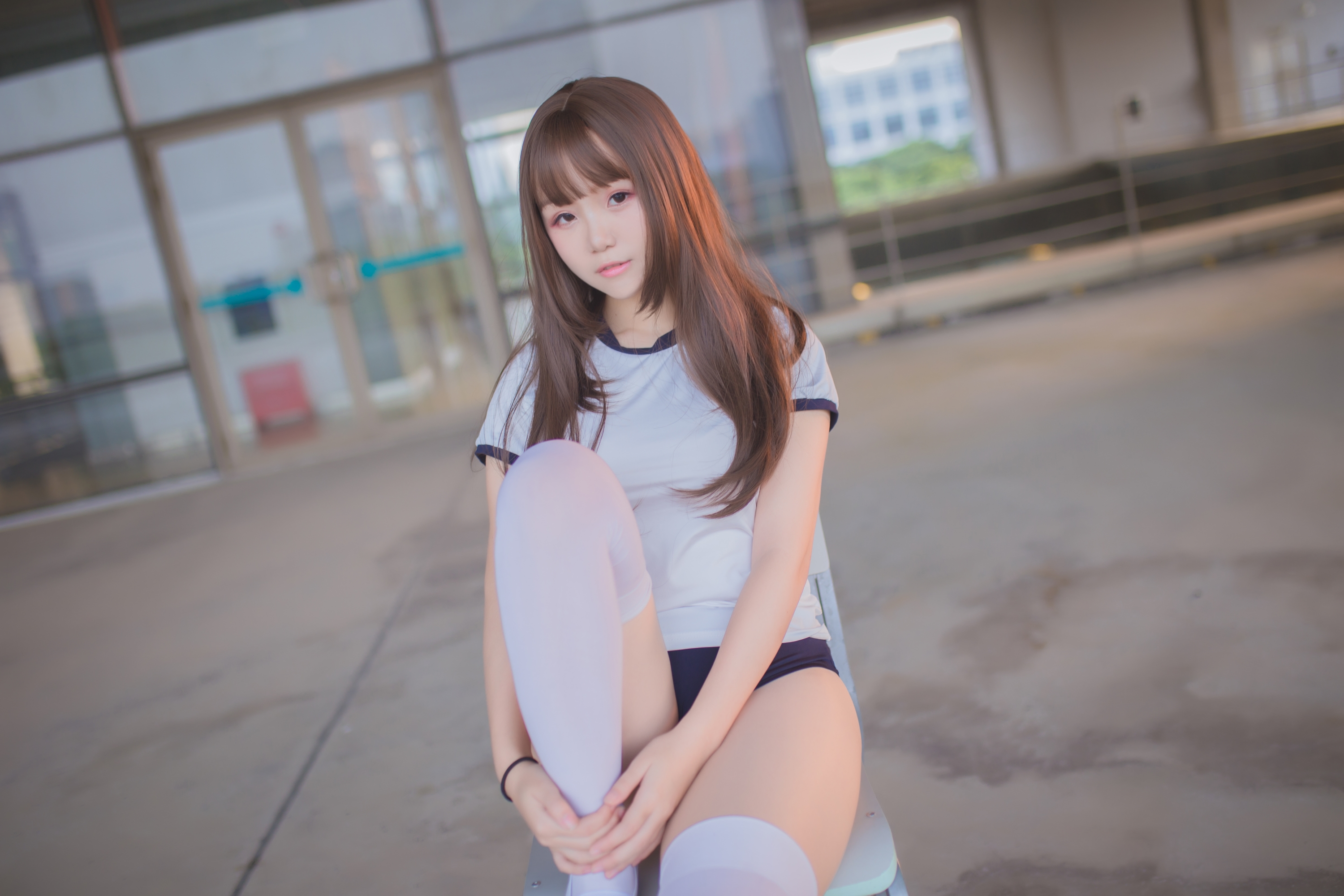 Yoko Cos Women Model Asian Brunette Long Hair Looking At Viewer Cosplay Japanese Women Gym Clothes S 3000x2000