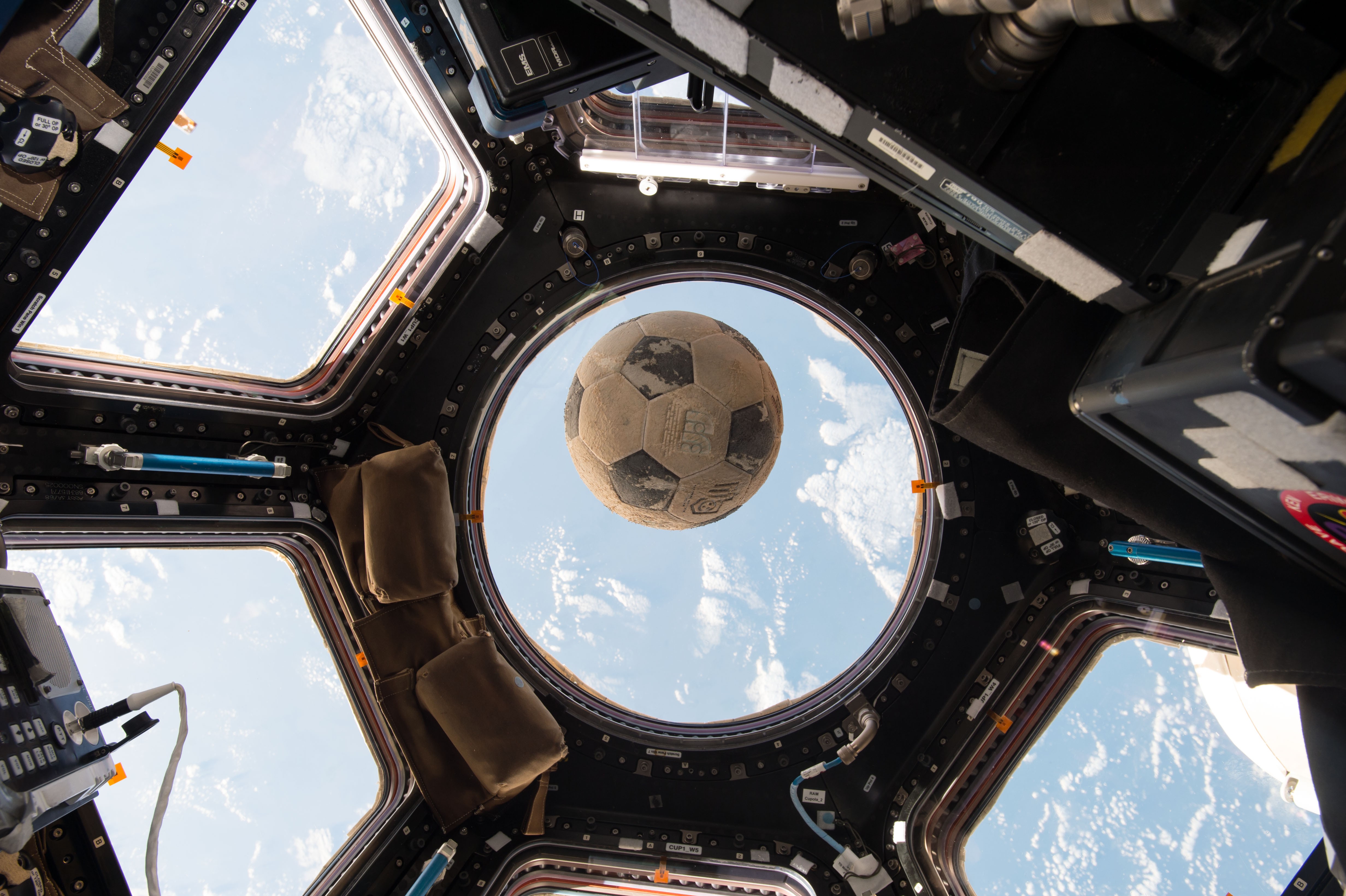 Challenger Space Soccer Ball Earth Space Station 4928x3280