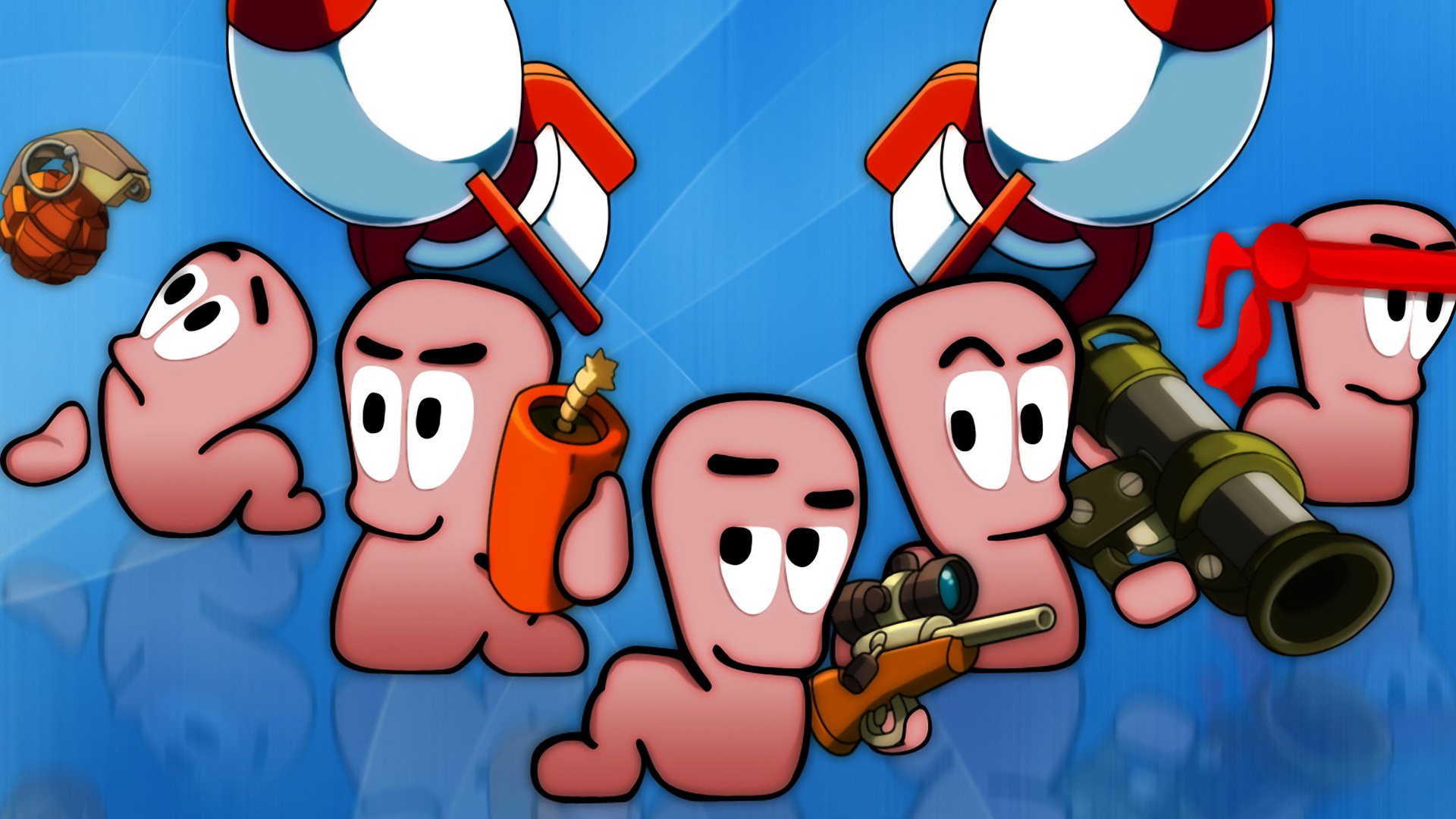 Video Game Worms 1920x1080