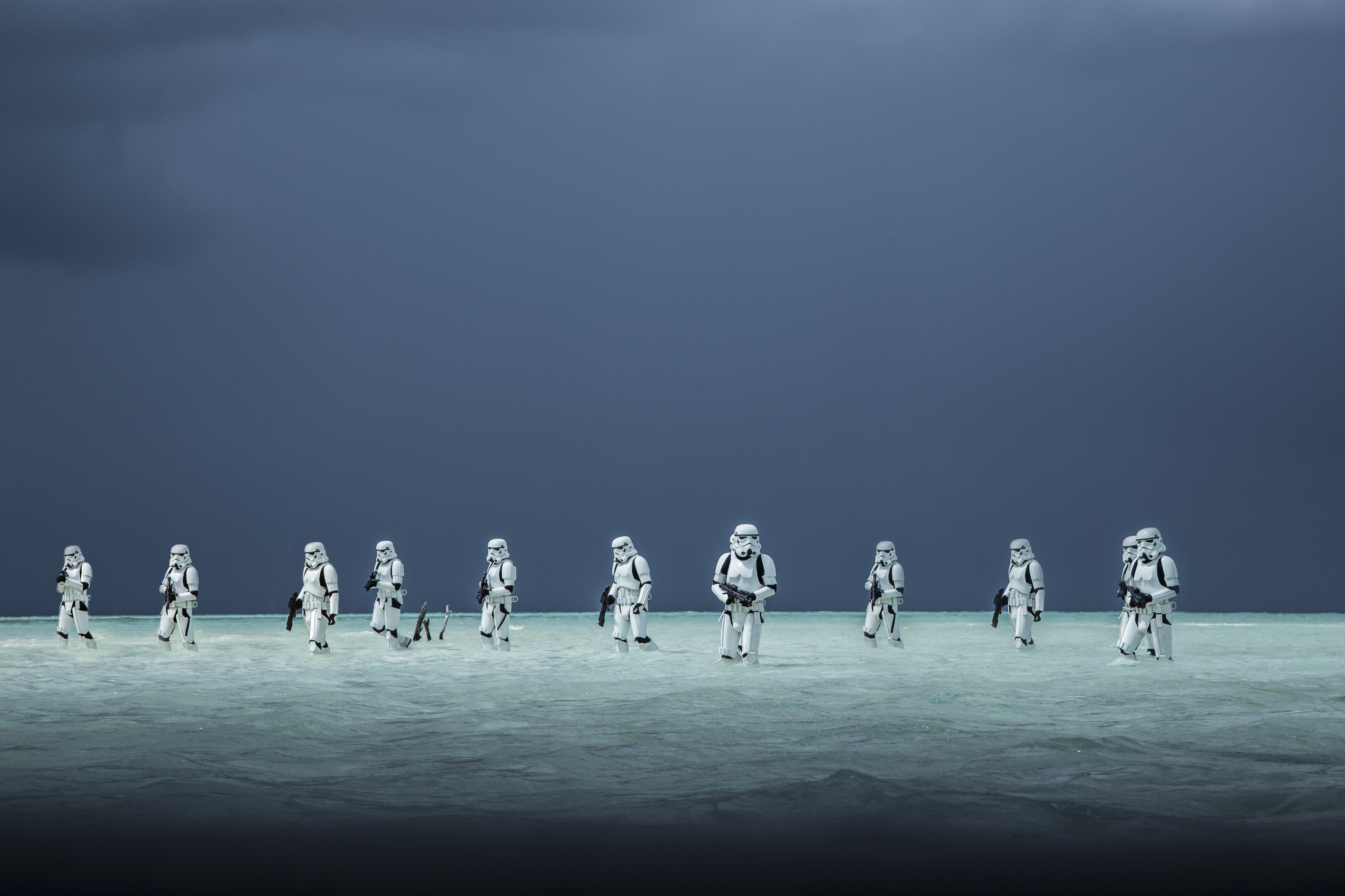 Star Wars Rogue One A Star Wars Story Storm Troopers Imperial Forces Water Soldier Movies Science Fi 5760x3840