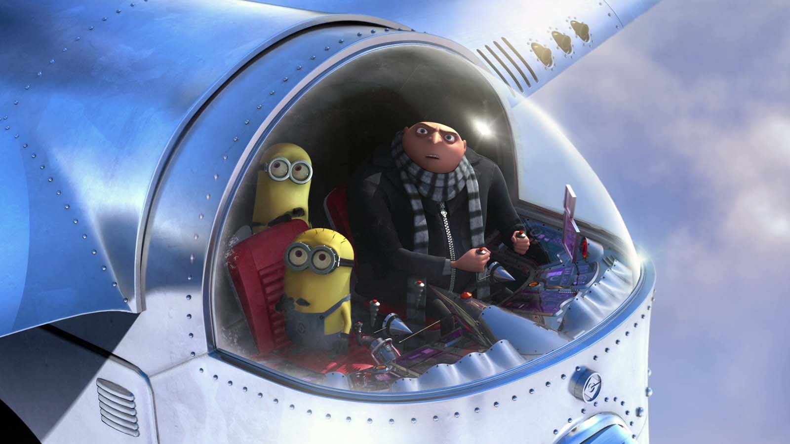 Despicable Me Animated Movies Movies Minions Pilot Airplane 1600x900
