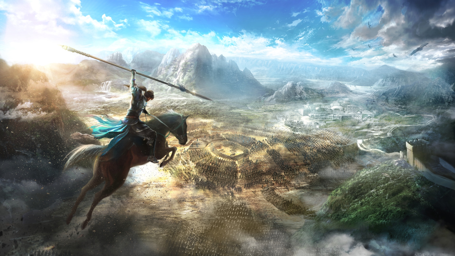 Video Games Dynasty Warriors Landscape Army Horse Spear 1920x1080