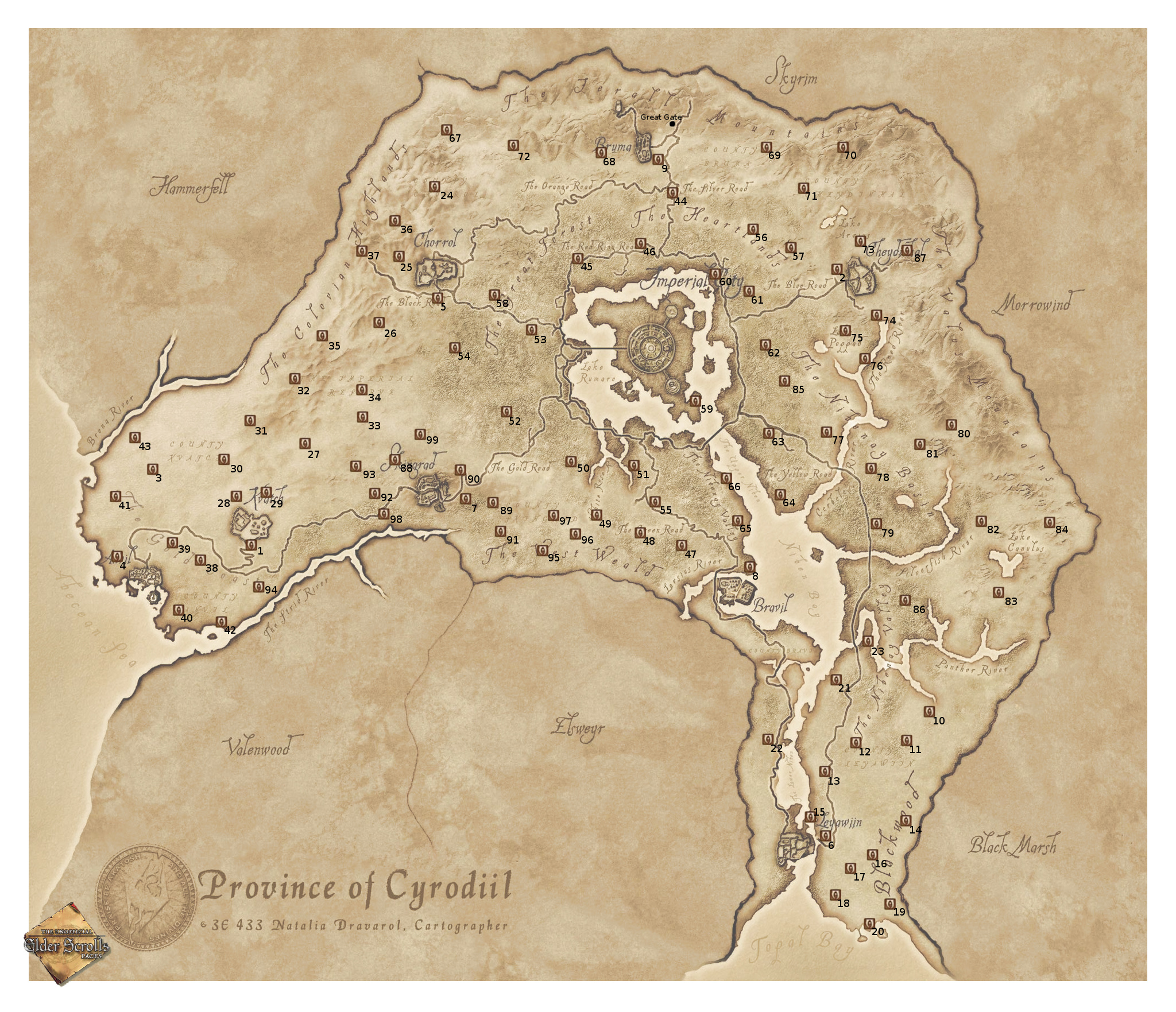 The Elder Scrolls IV Oblivion Map Video Games 2048x1763