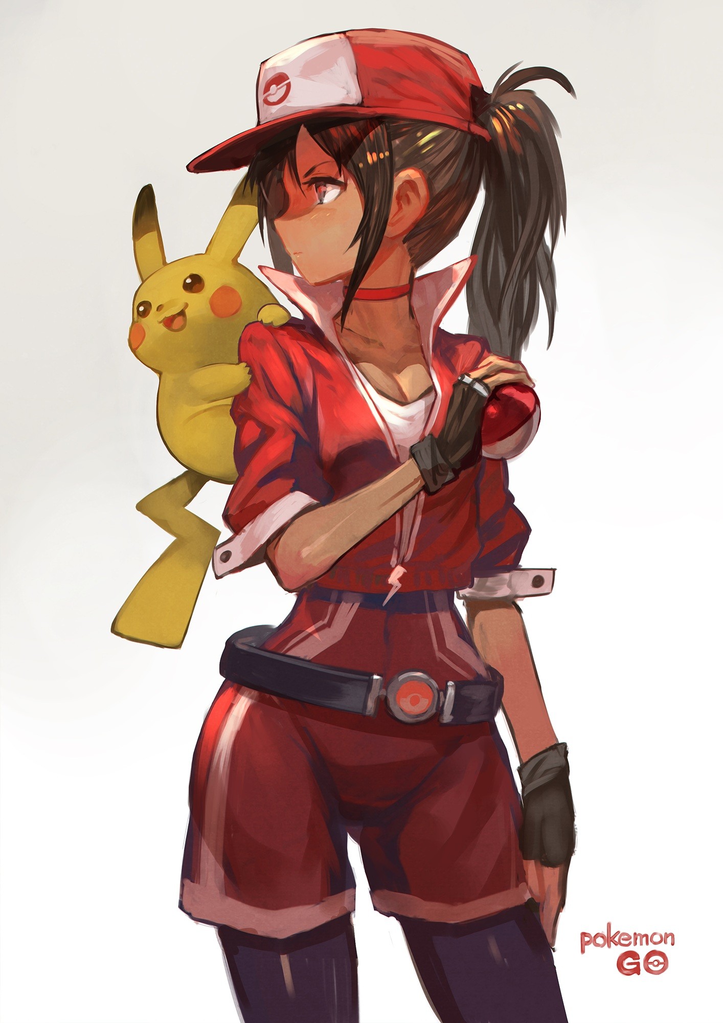 Anime Anime Girls Pokemon Pokemon Go Pokemon Trainers Pikachu Baseball Caps Long Hair 1414x2000