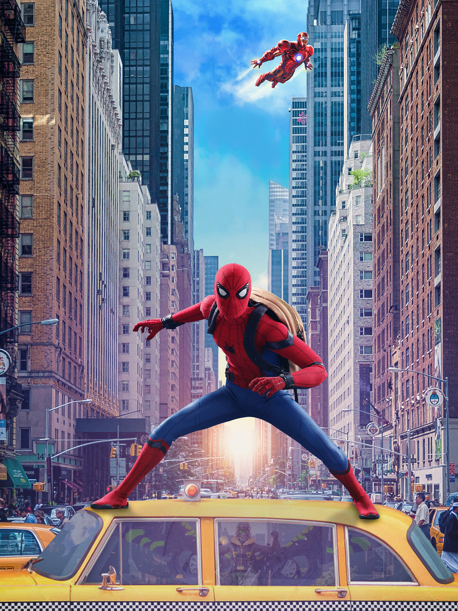 Spider Man Homecoming Movie Peter Parker Movies Iron Man Superhero Portrait Display 1536x2048