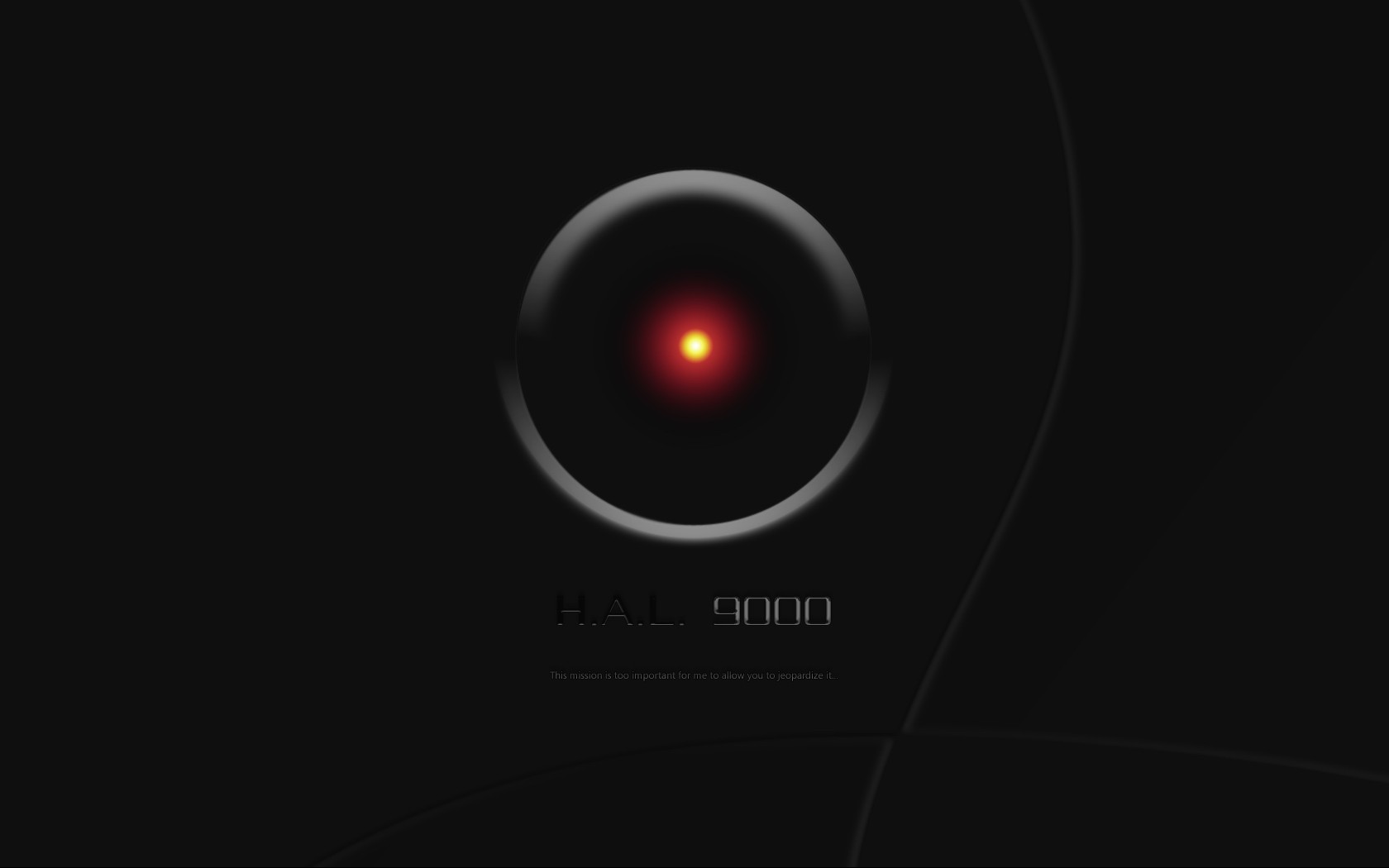 HAL 9000 Minimalism Futuristic Technology Numbers 1680x1050
