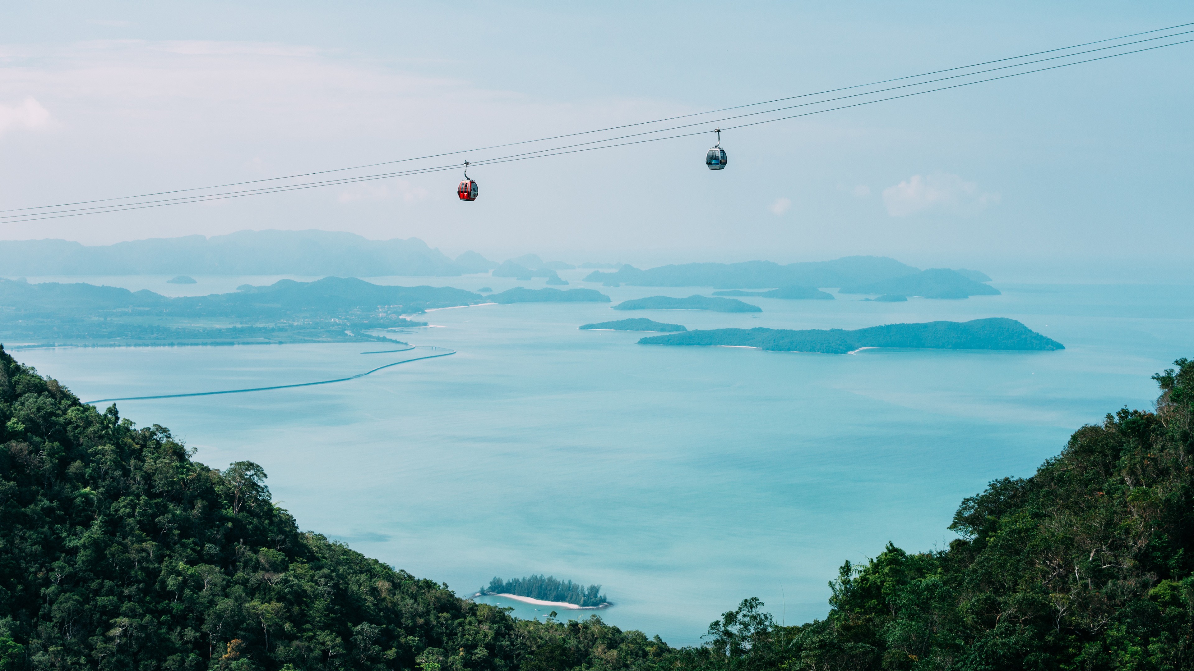 Photography Water Mountains Cable Car 3840x2160