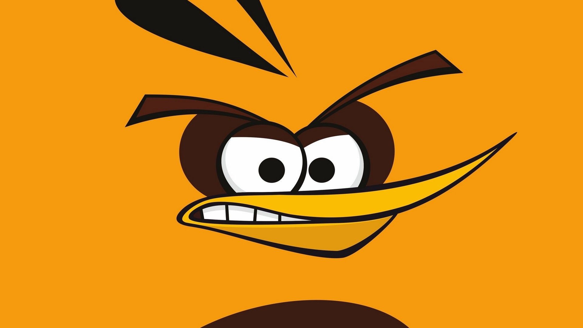 Angry Birds Cartoon Orange Background Simple Background 1920x1080