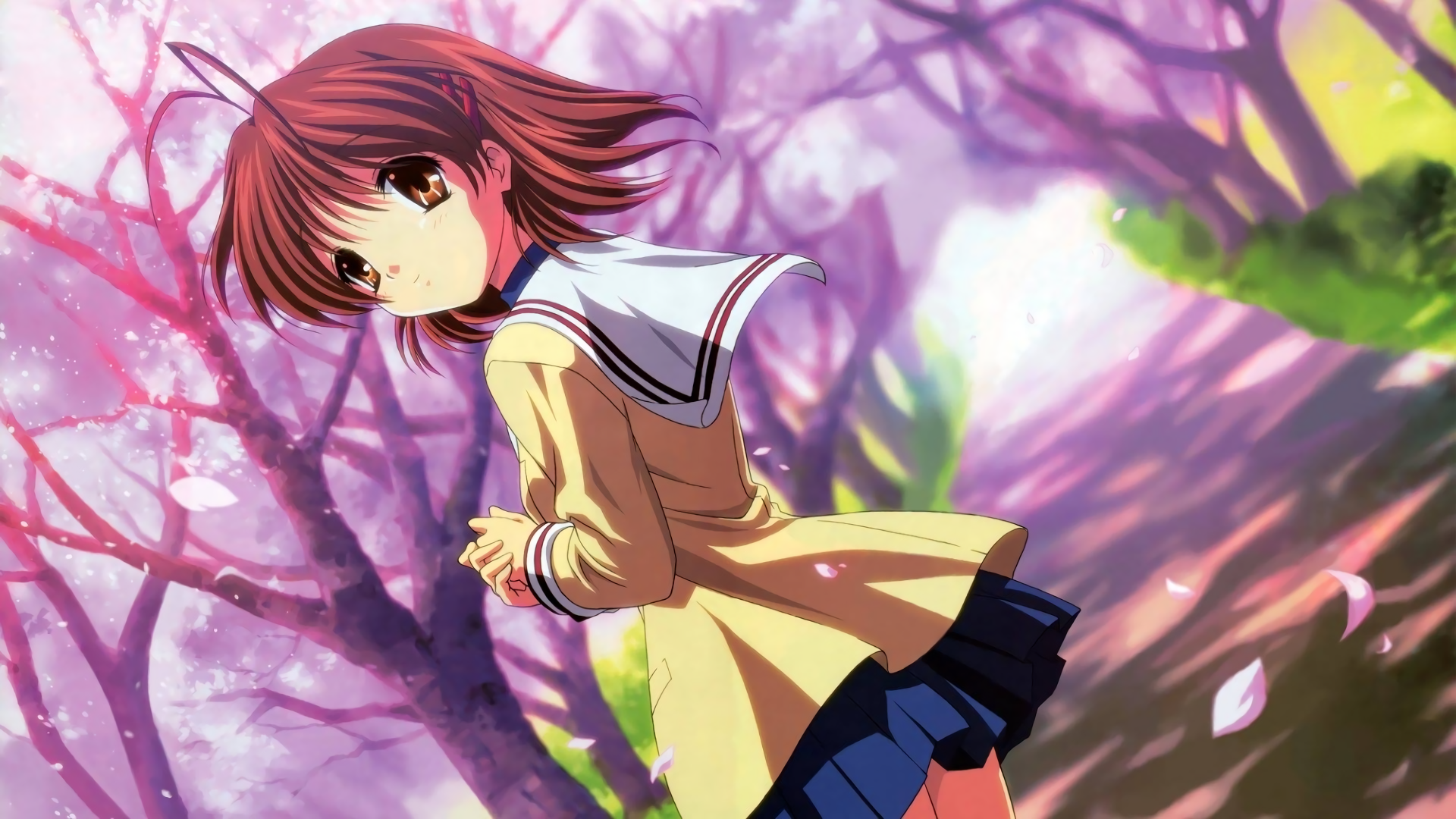 Clannad Furukawa Nagisa Anime Girls Redhead Anime 1920x1080