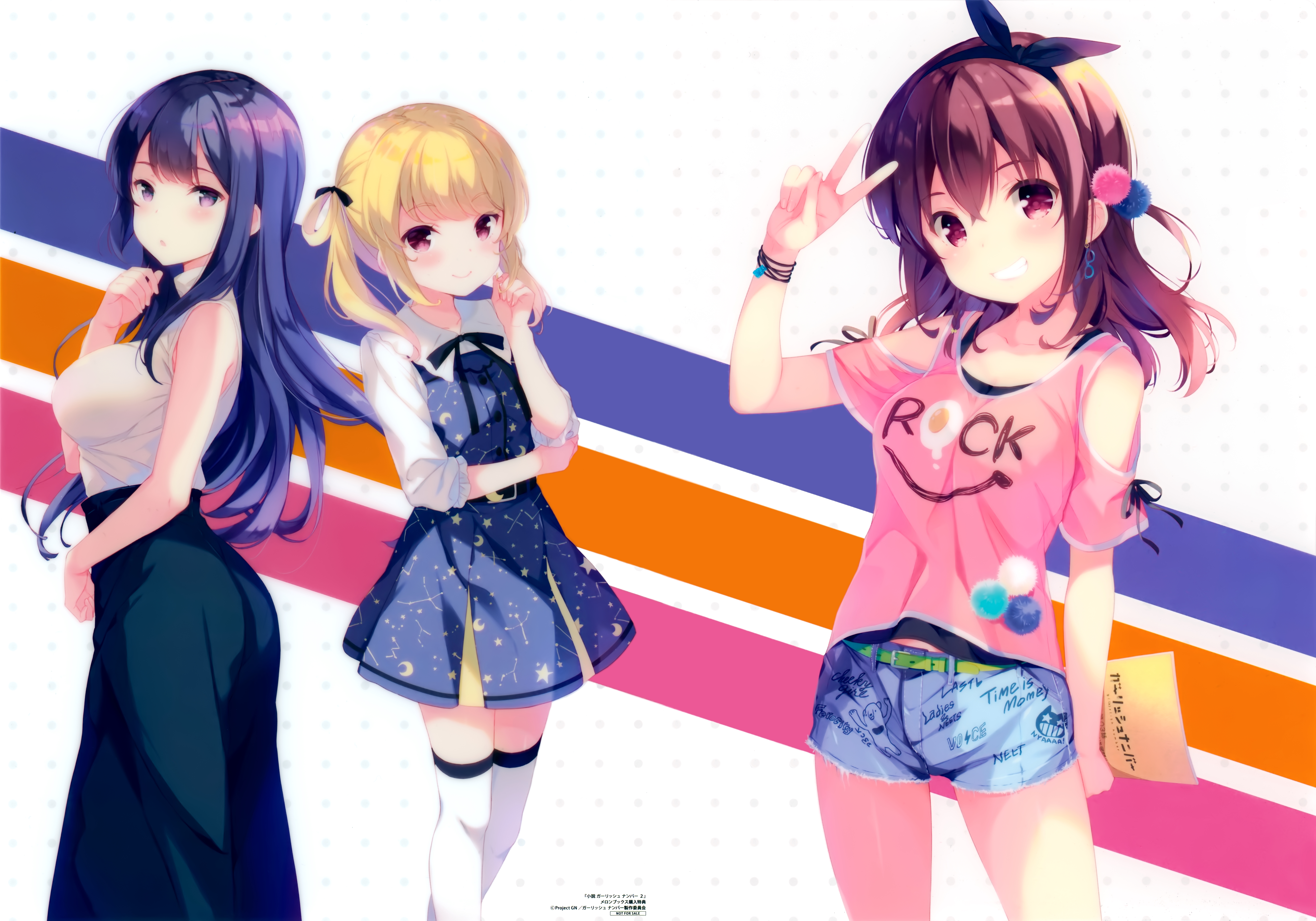 Girlish Number Anime Girls Karasuma Chitose Giarlish Number Thigh Highs 6046x4228