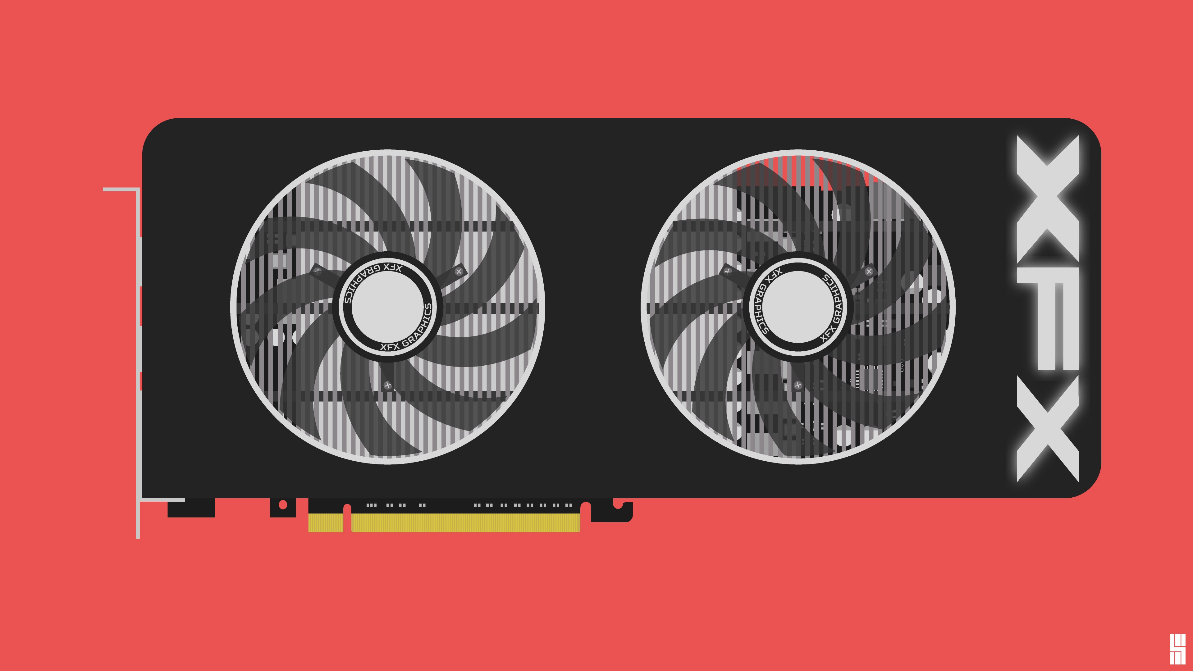 Graphics Card Simple Background GPUs AMD 3840x2160