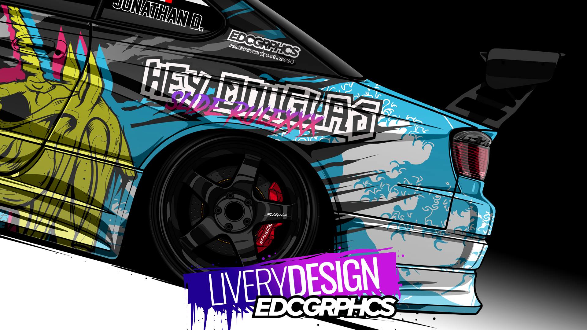 EDC Graphics Nissan Silvia Nissan Render Japanese Cars JDM Digital Art Nissan Silvia S15 1920x1080