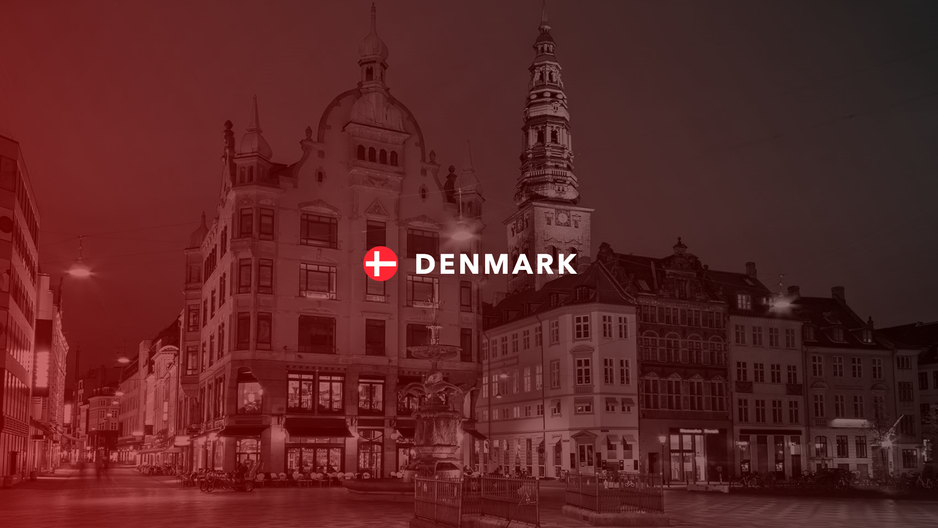 Denmark Monochrome Gradient Red 1920x1080