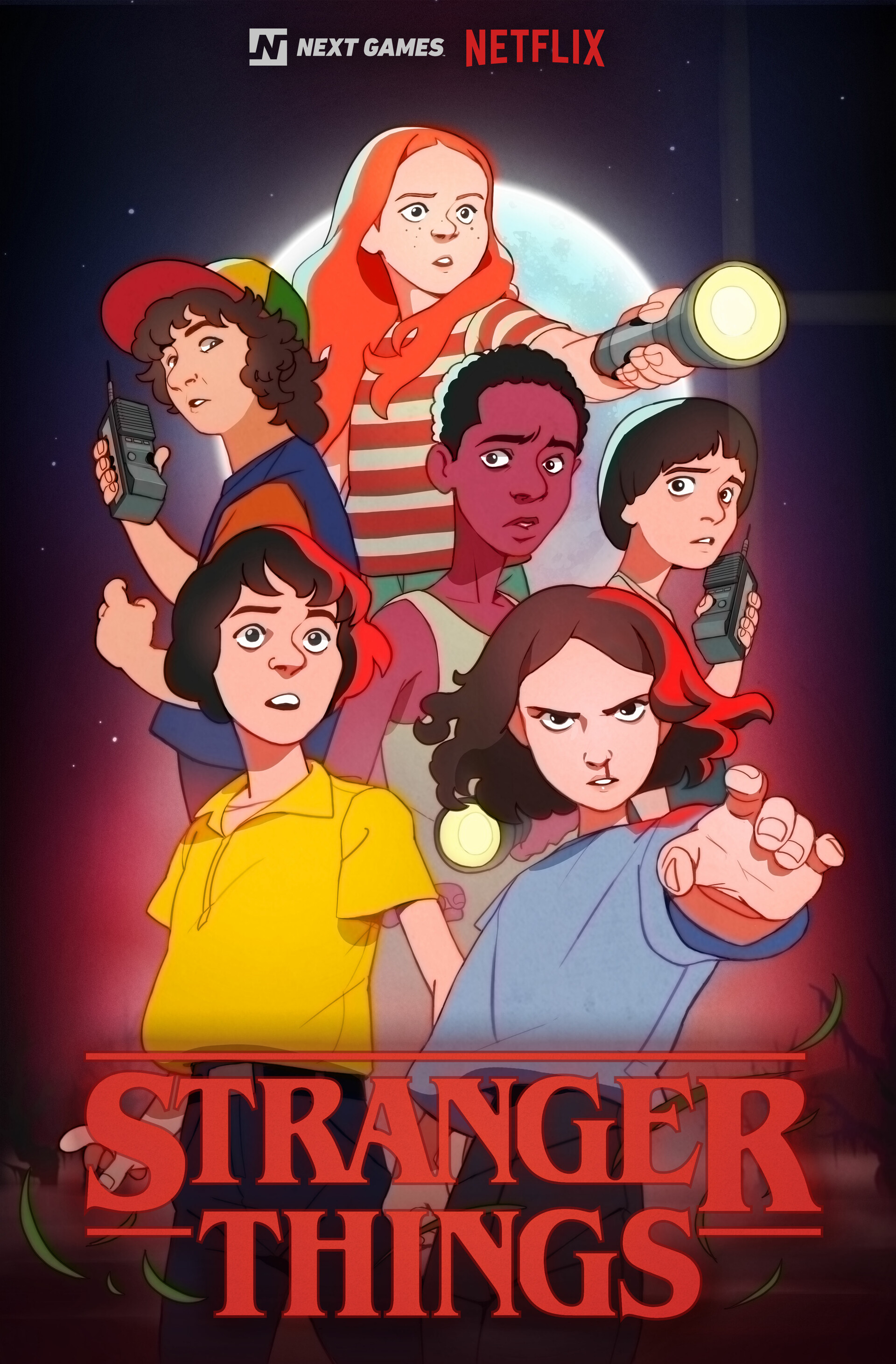 Stranger Things Netflix Artwork Tv Series 1980s 80s Retro Style Movies Vertical People 1920x2922