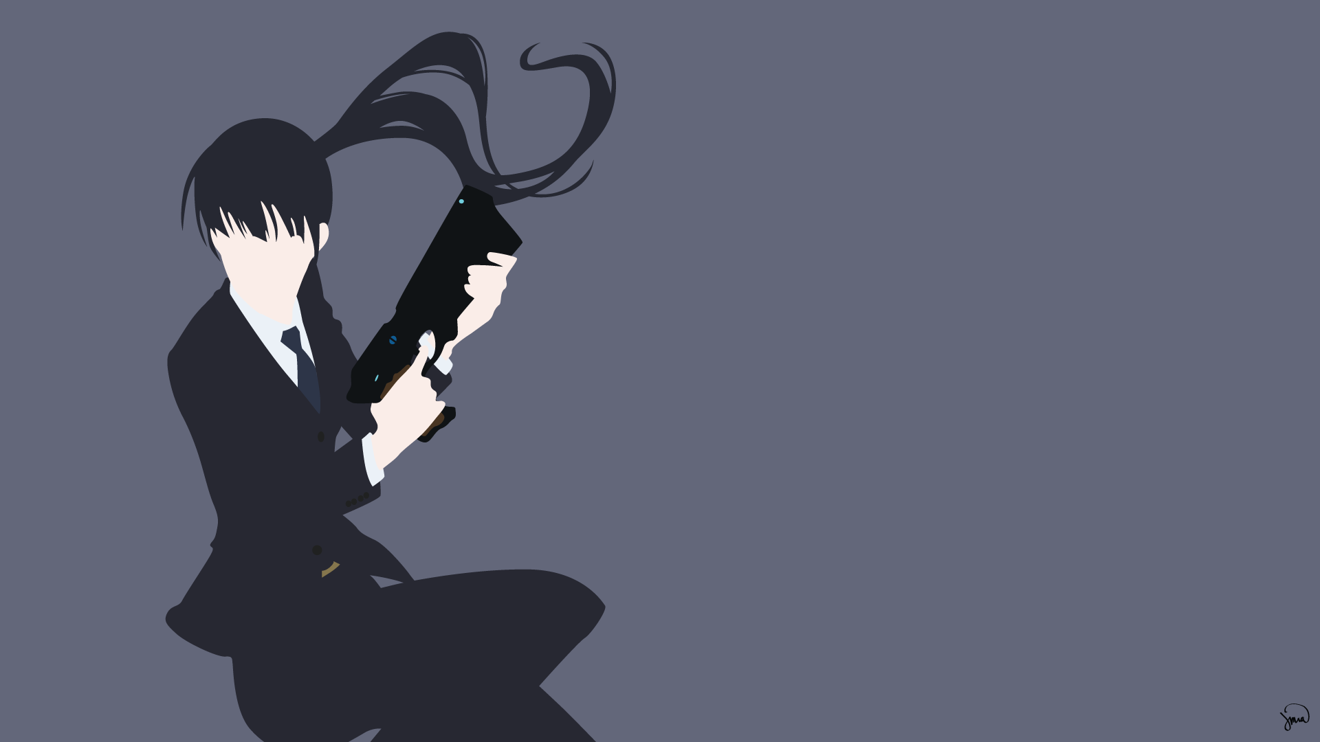 Anime Girls Psycho Pass Purple Background Minimalism Suits 1920x1080