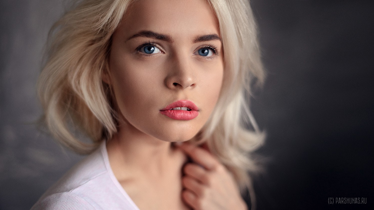 Women Blonde Face Portrait Blue Eyes Bokeh Anton Parshunas Kristina Mamatyukova 1497x842