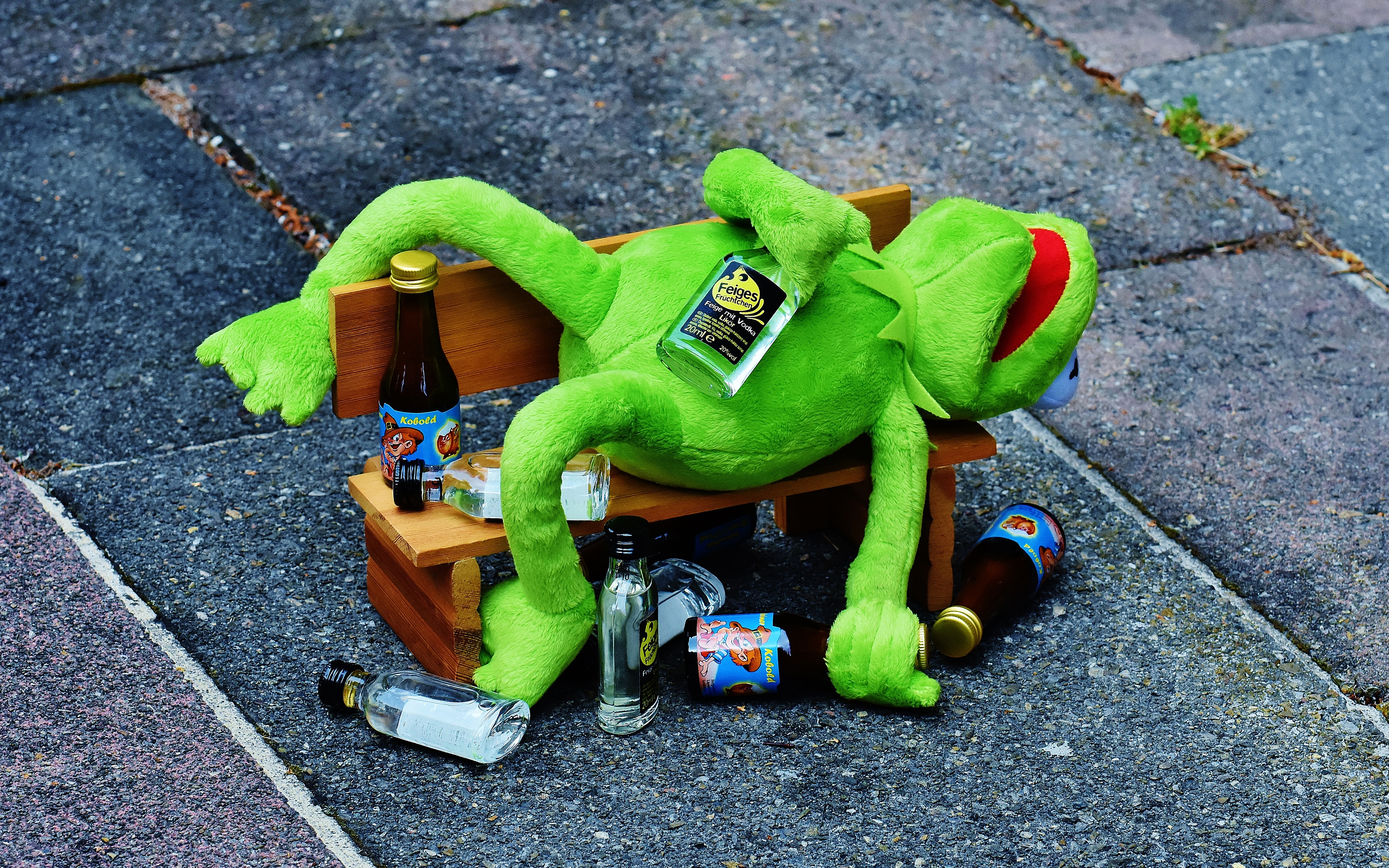 Kermit The Frog The Muppets Drunk Vodka Humor 4320x2700