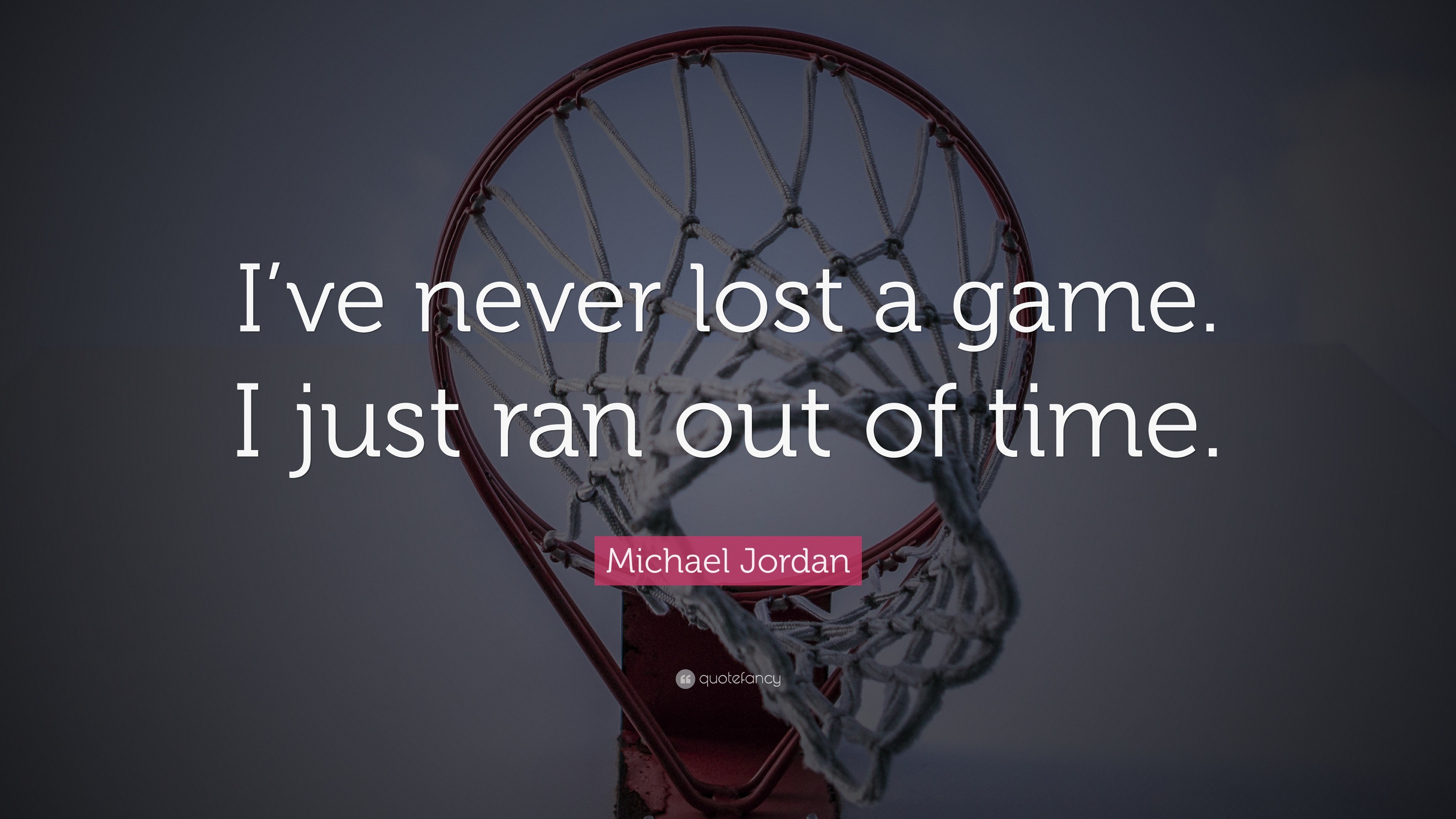 Quote Text Motivational Sport Michael Jordan Basketball Nets Simple Background Hoop 3840x2160