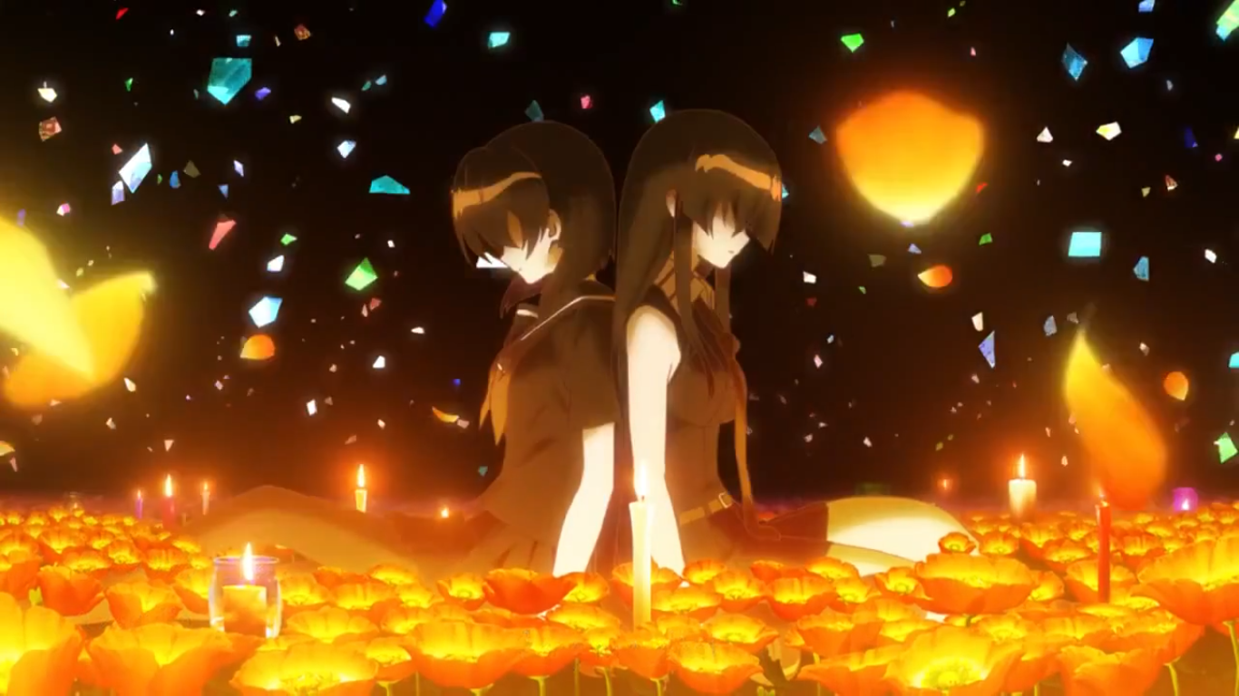 Akame Ga Kill Anime Girls Kurome Akame Ga Kill Kurome Yellow Flowers Black Dress 1366x768