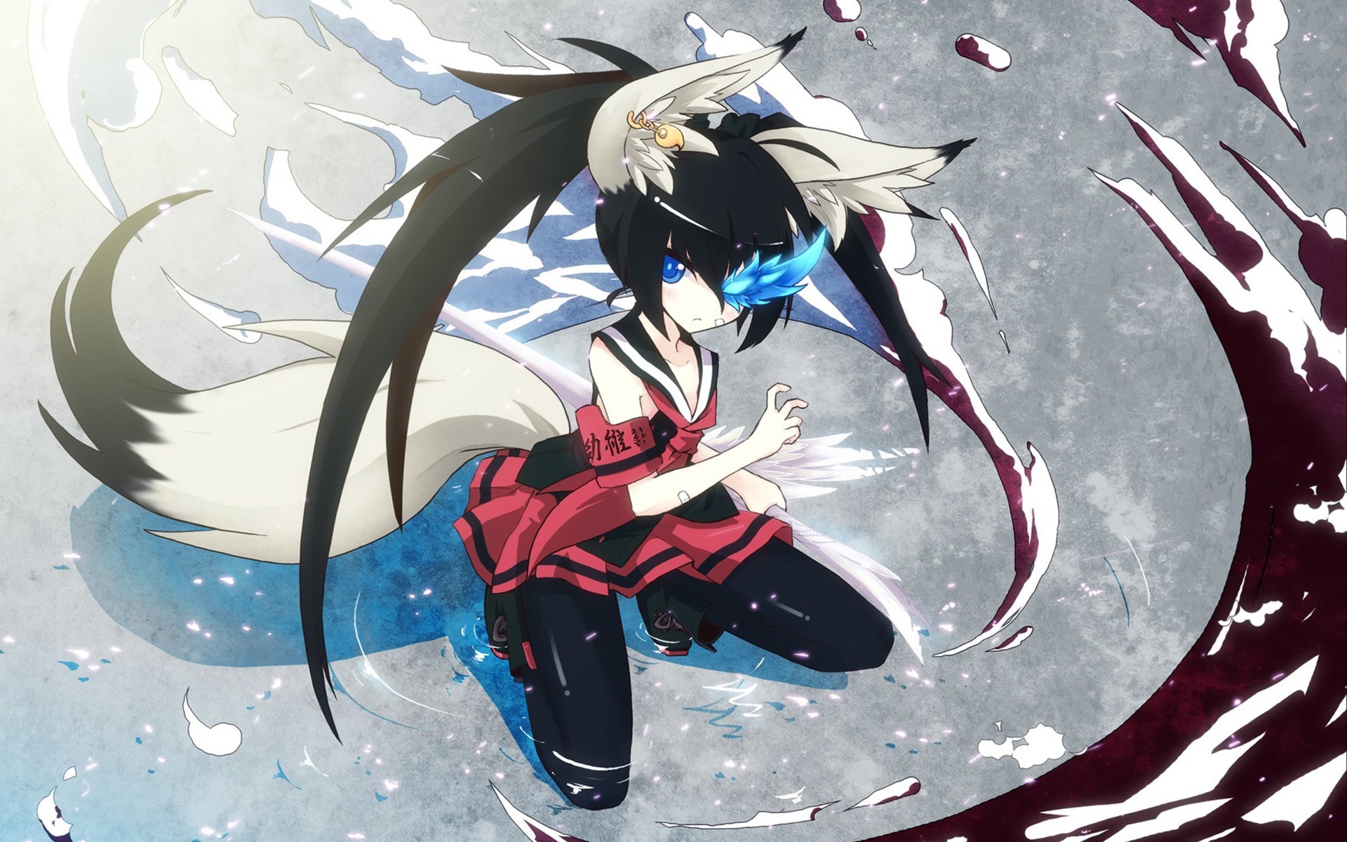 Anime Anime Girls Inumimi Tail Animal Ears Black Rock Shooter 1920x1200