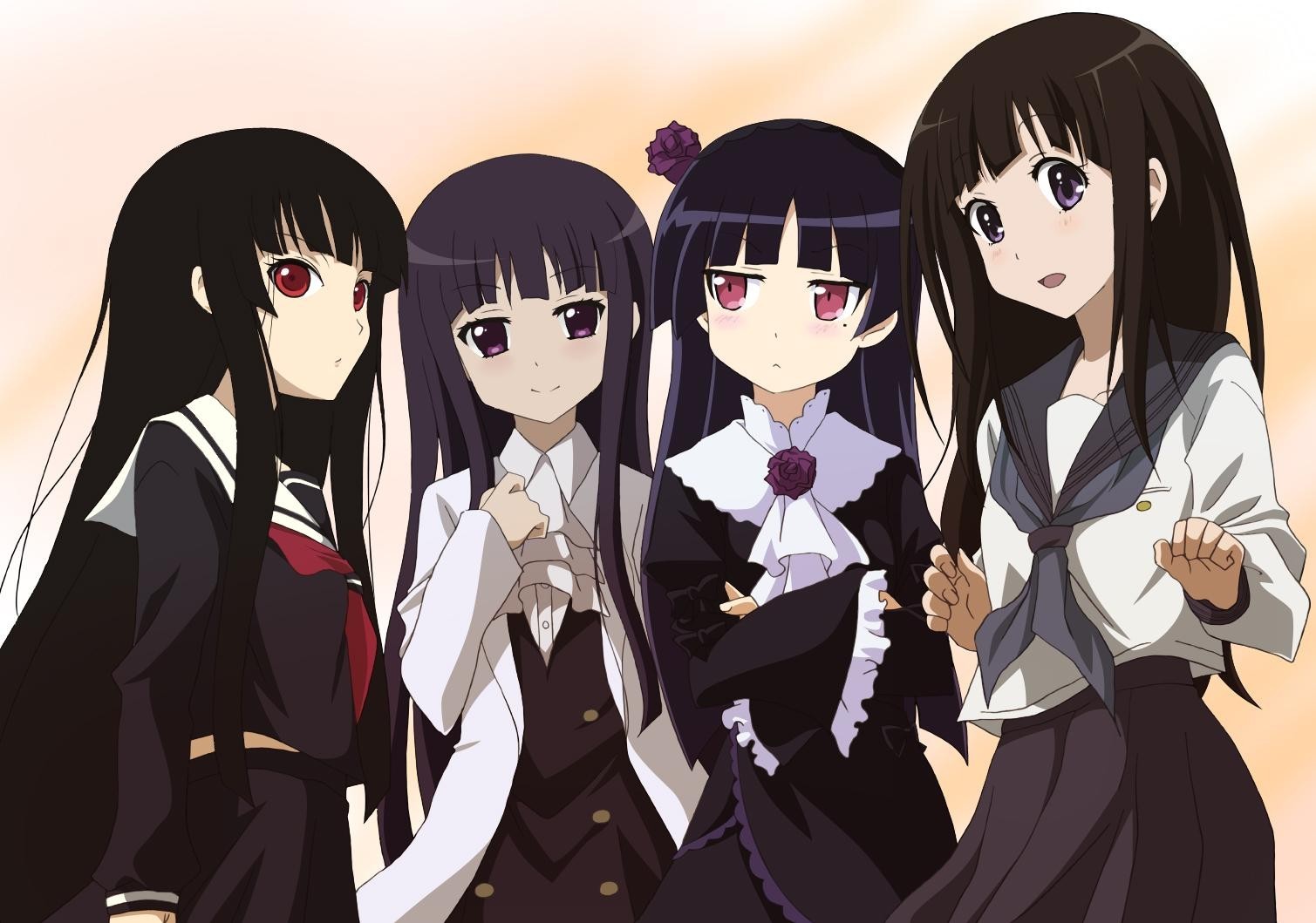 Crossover Hyouka Ore No Imouto Ga Konnani Kawaii Wake Ga Nai Inu X Boku SS Jigoku Shoujo Gokou Ruri  1509x1059