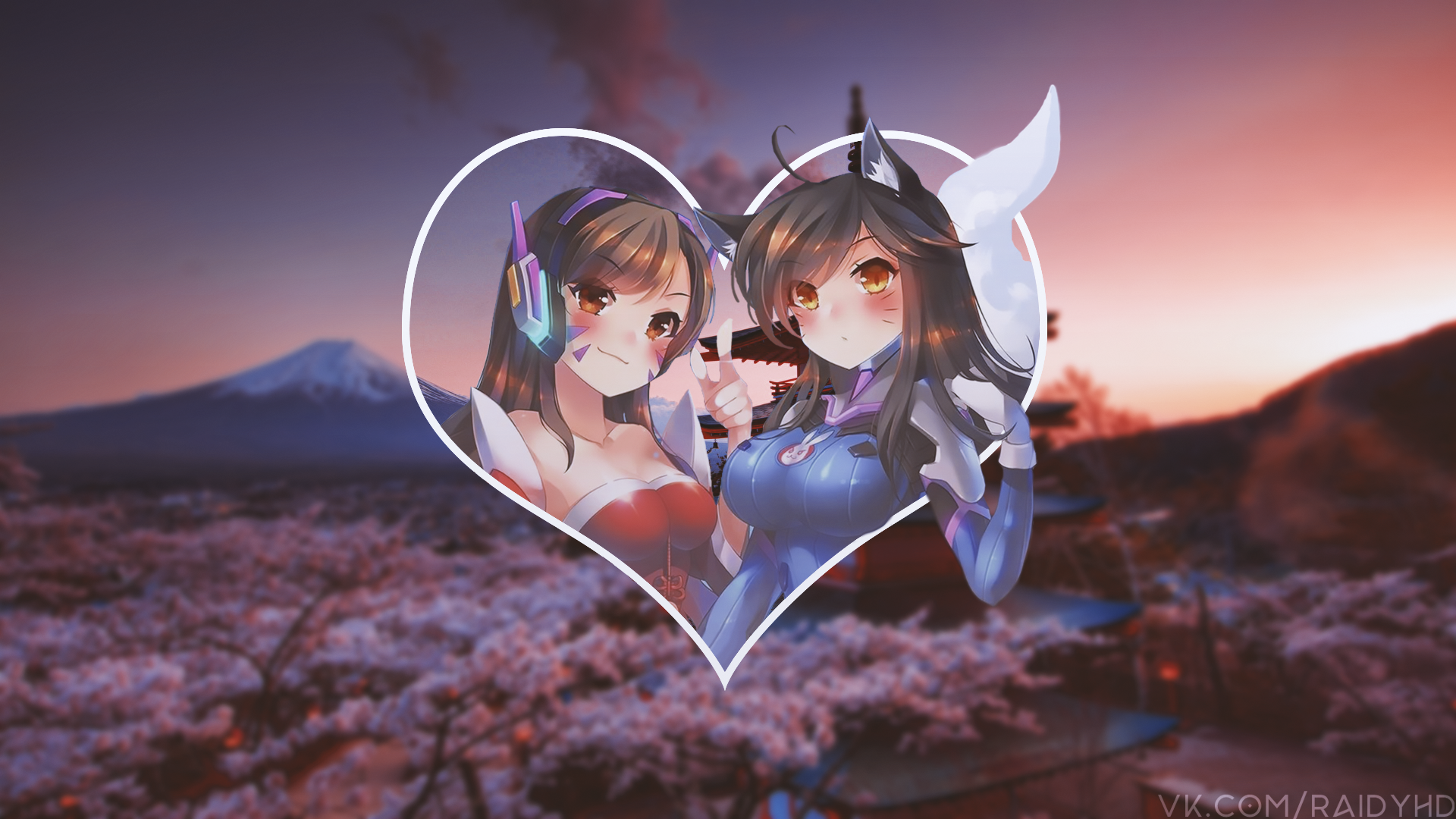 Anime Picture In Picture Anime Girls Diva Overwatch 1920x1080