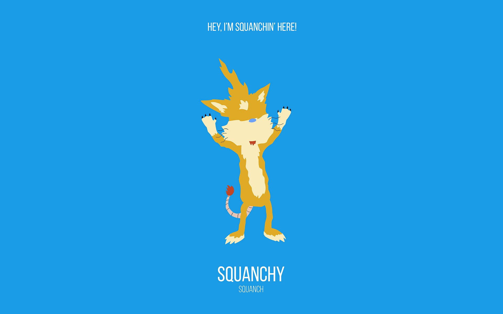 Rick And Morty Minimalism Cartoon Squanchy 1920x1200