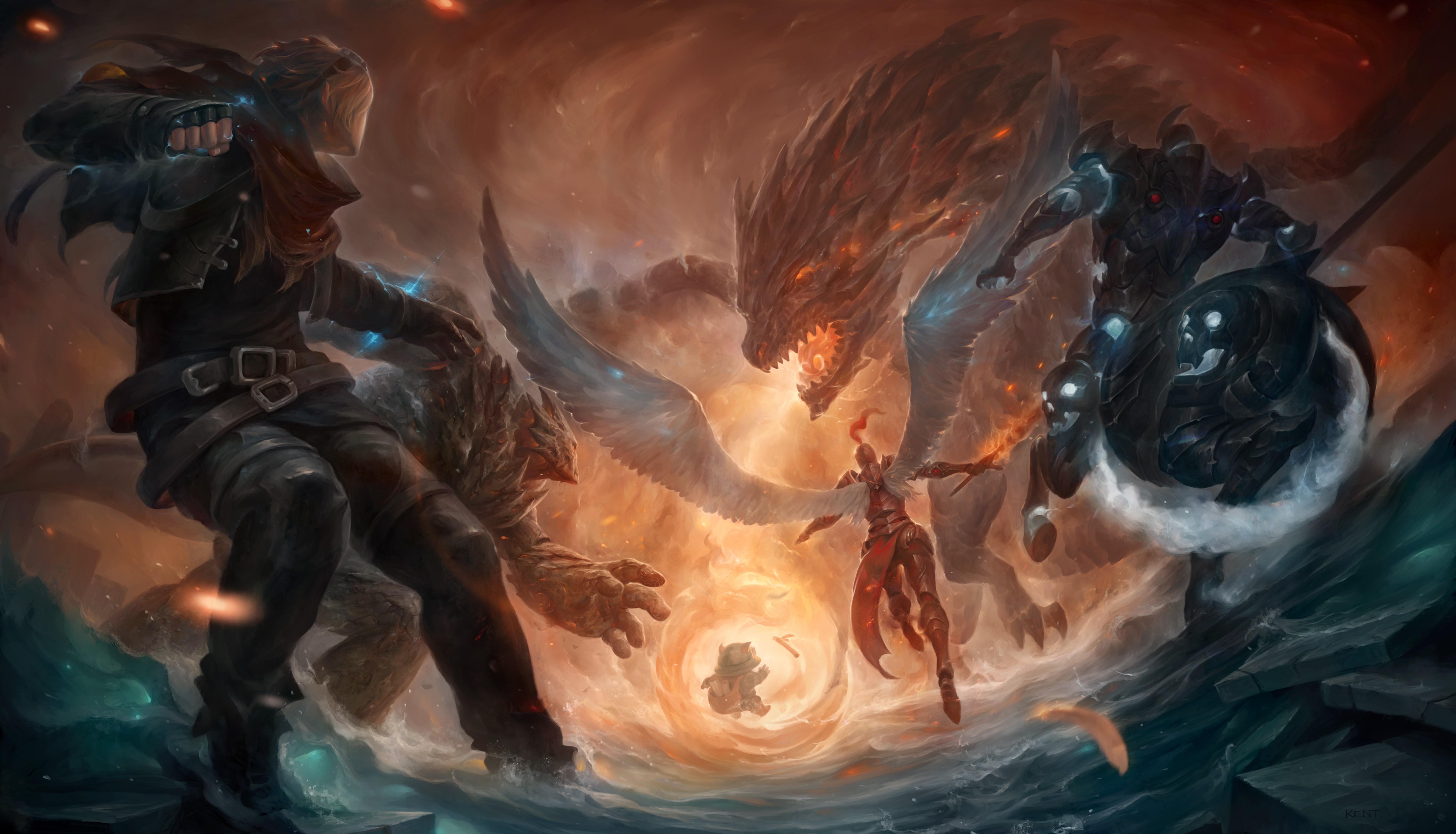 Centaurs Wings Dragon Belt Creature League Of Legends Hecarim Kayle Ezreal Teemo Malphite 6000x3436