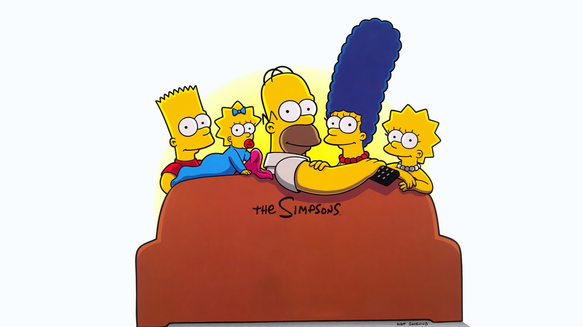 The Simpsons Homer Simpson Bart Simpson Marge Simpson Lisa Simpson Maggie Simpson Couch 1920x1080