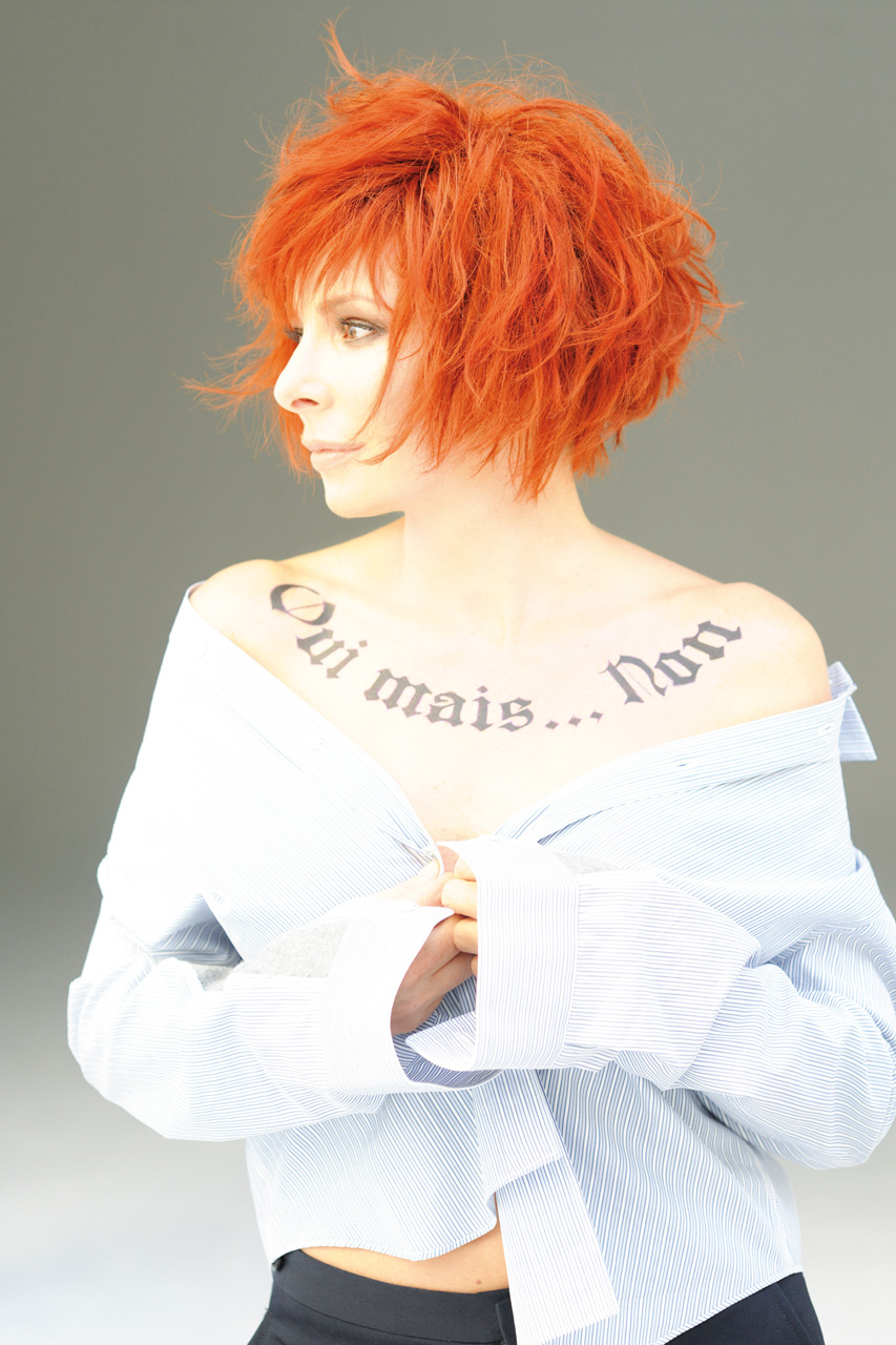 Mylene Farmer Singer French Redhead Bare Shoulders 853x1280